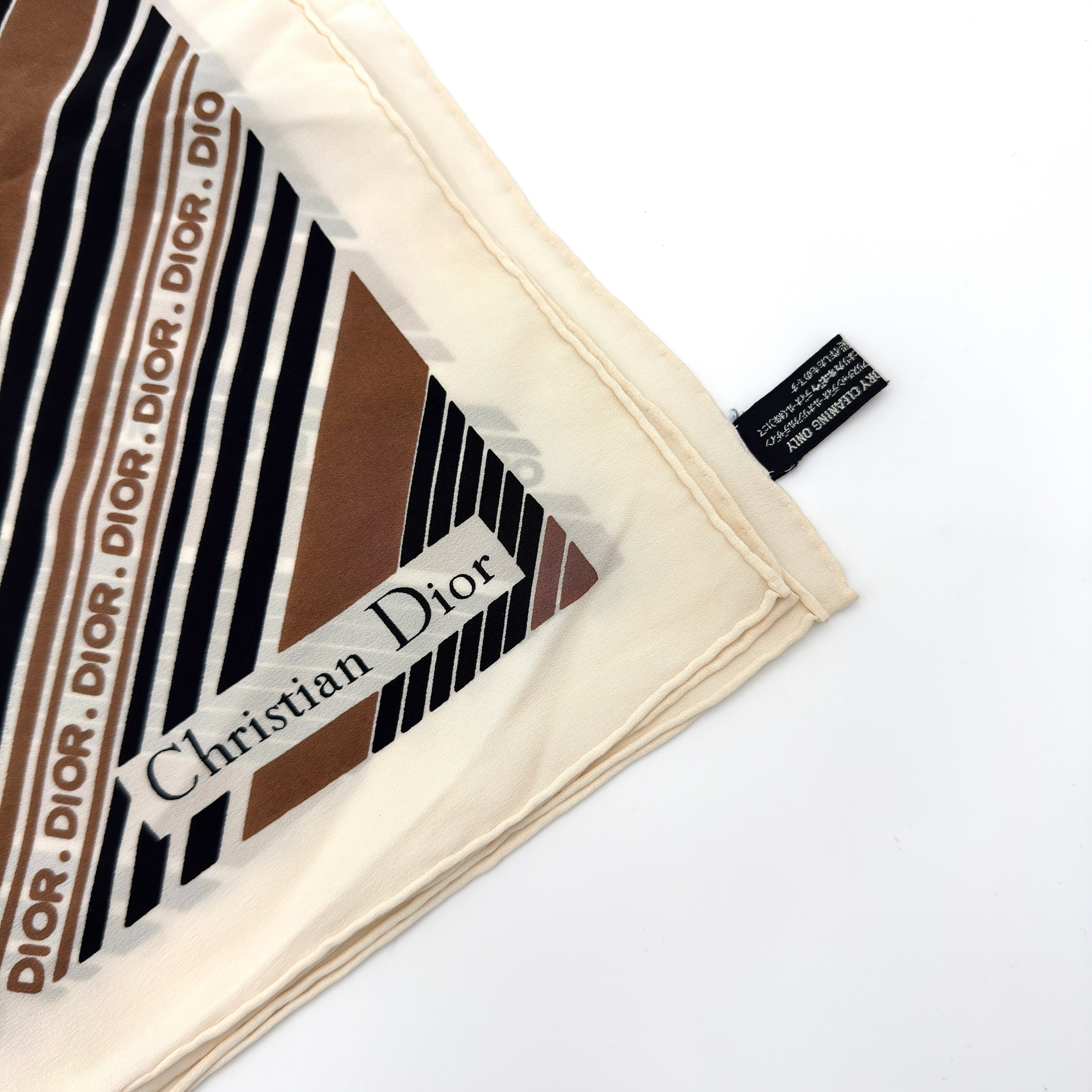 Dior Stripe Silk Scarf Multicolor