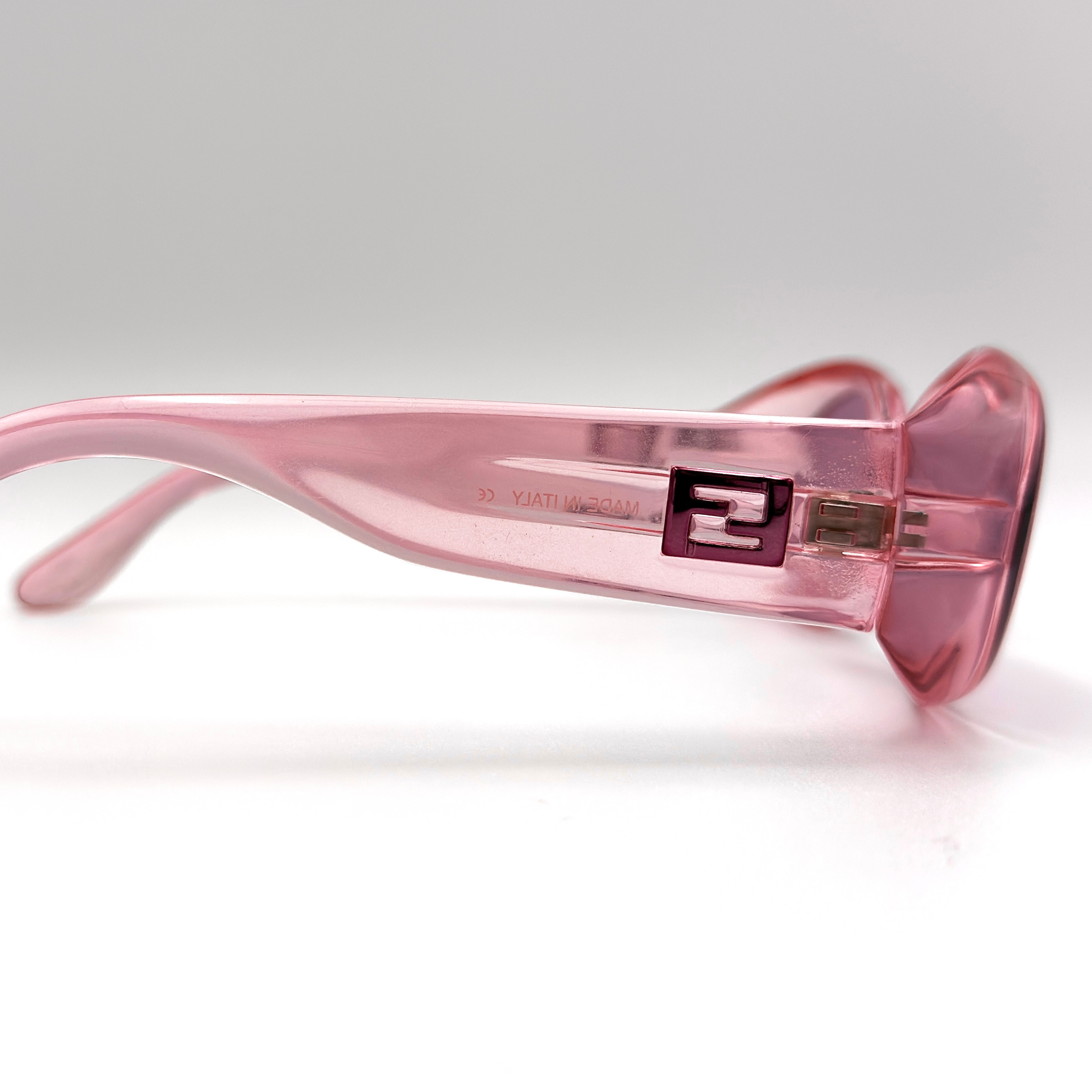 Fendi SL7566 Oval Sunglasses Pink