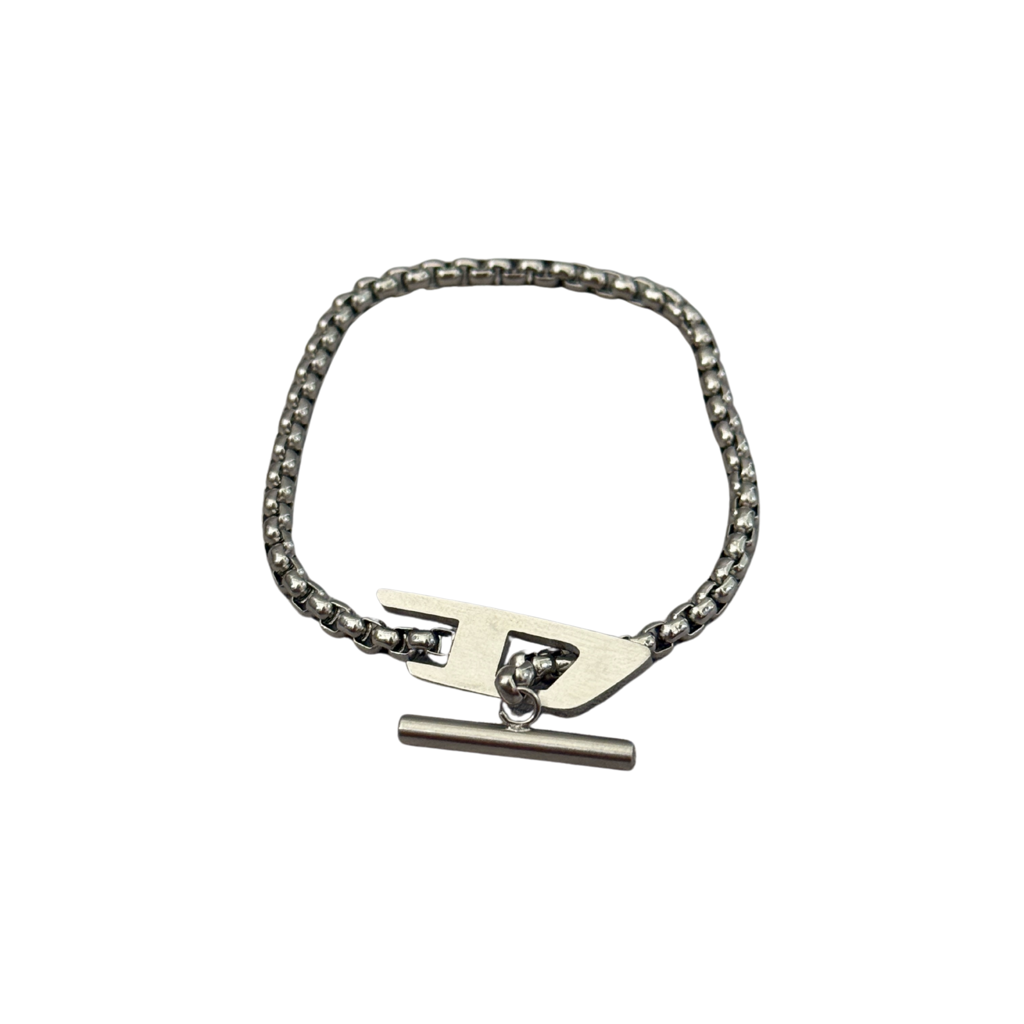 Diesel Signature D-Logo Stainless Steel Bracelet