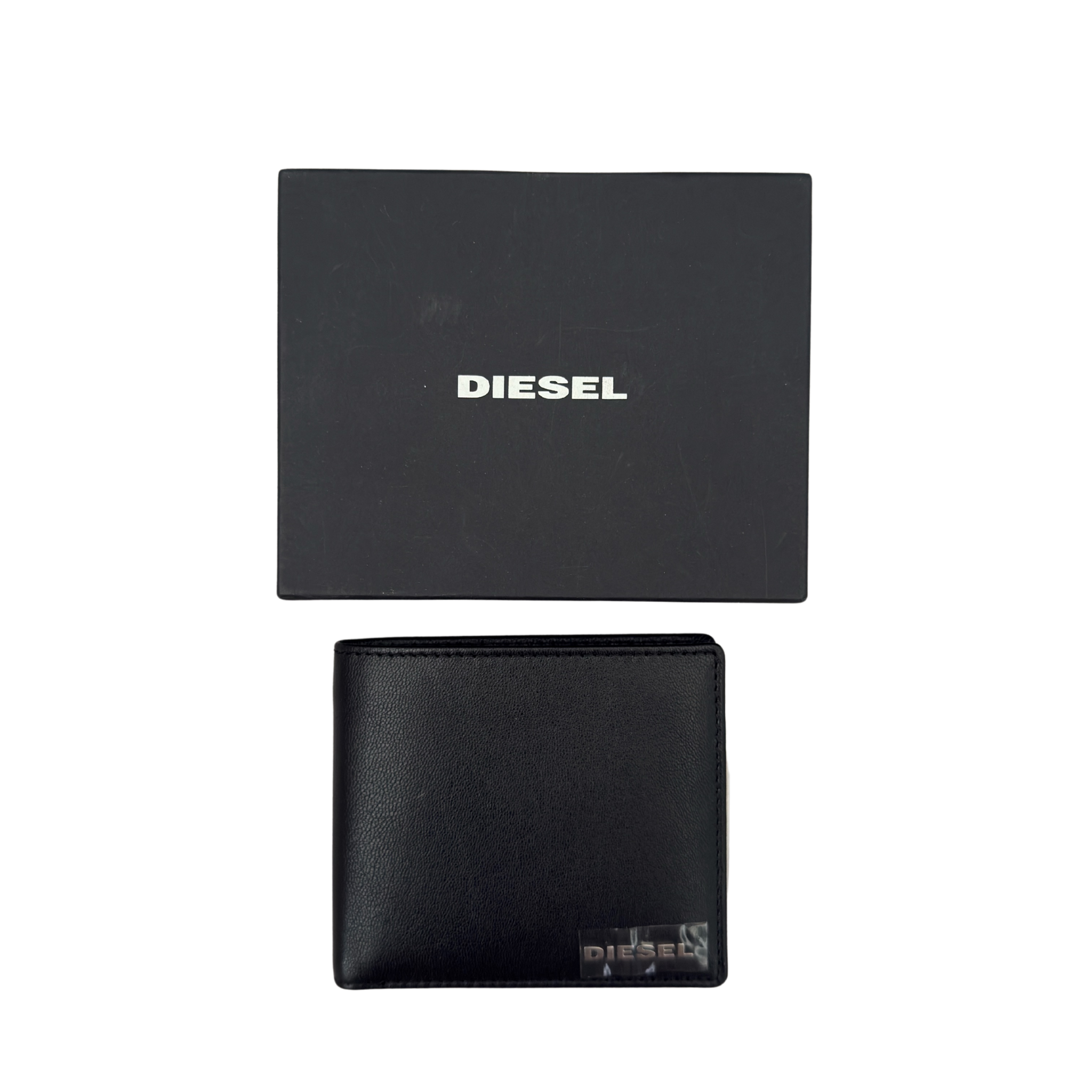 Diesel Signature Leather Wallet Black