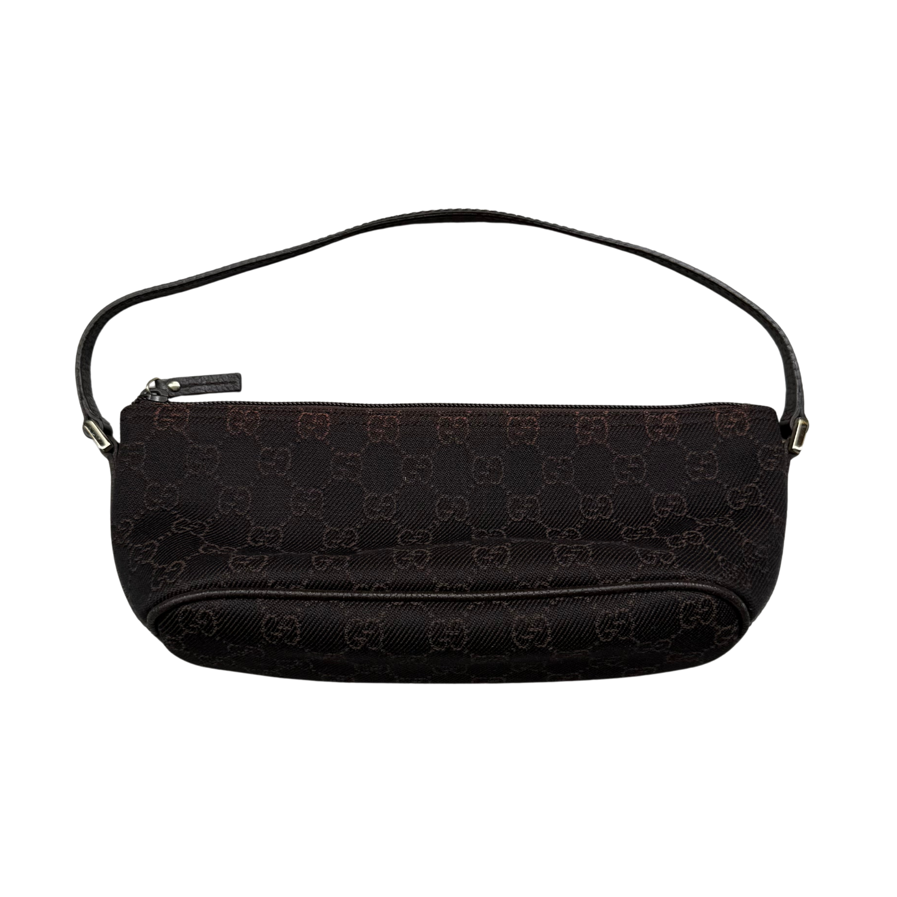 Gucci GG Monogram Pochette Boat Shoulder Bag Black