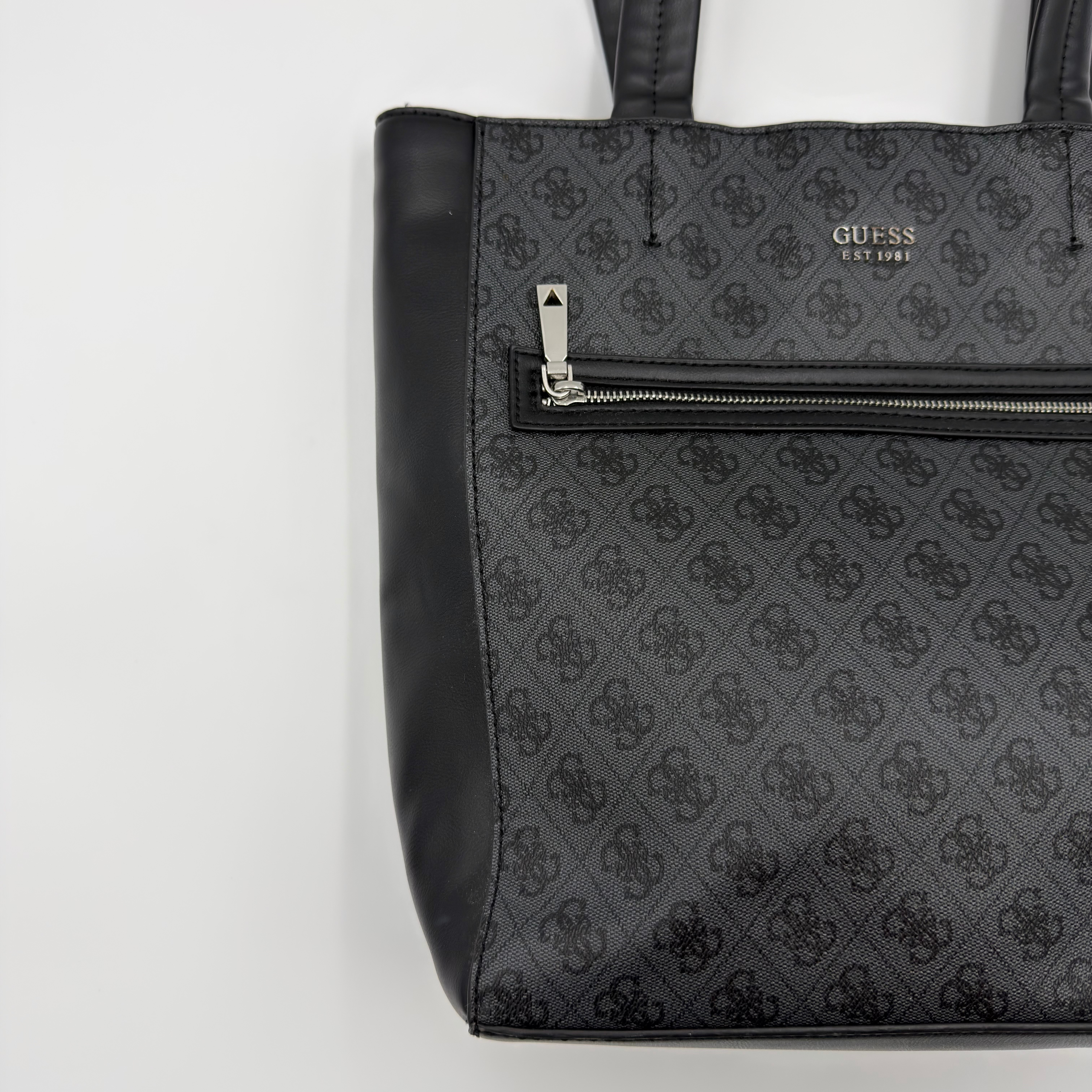 Guess Monogram Tote Bag Black