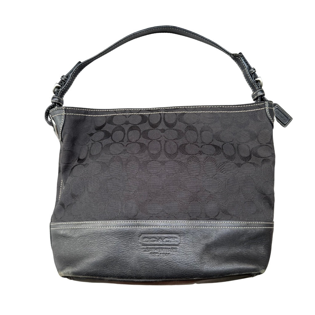 Coach Signature Canvas ShoulderBag Black