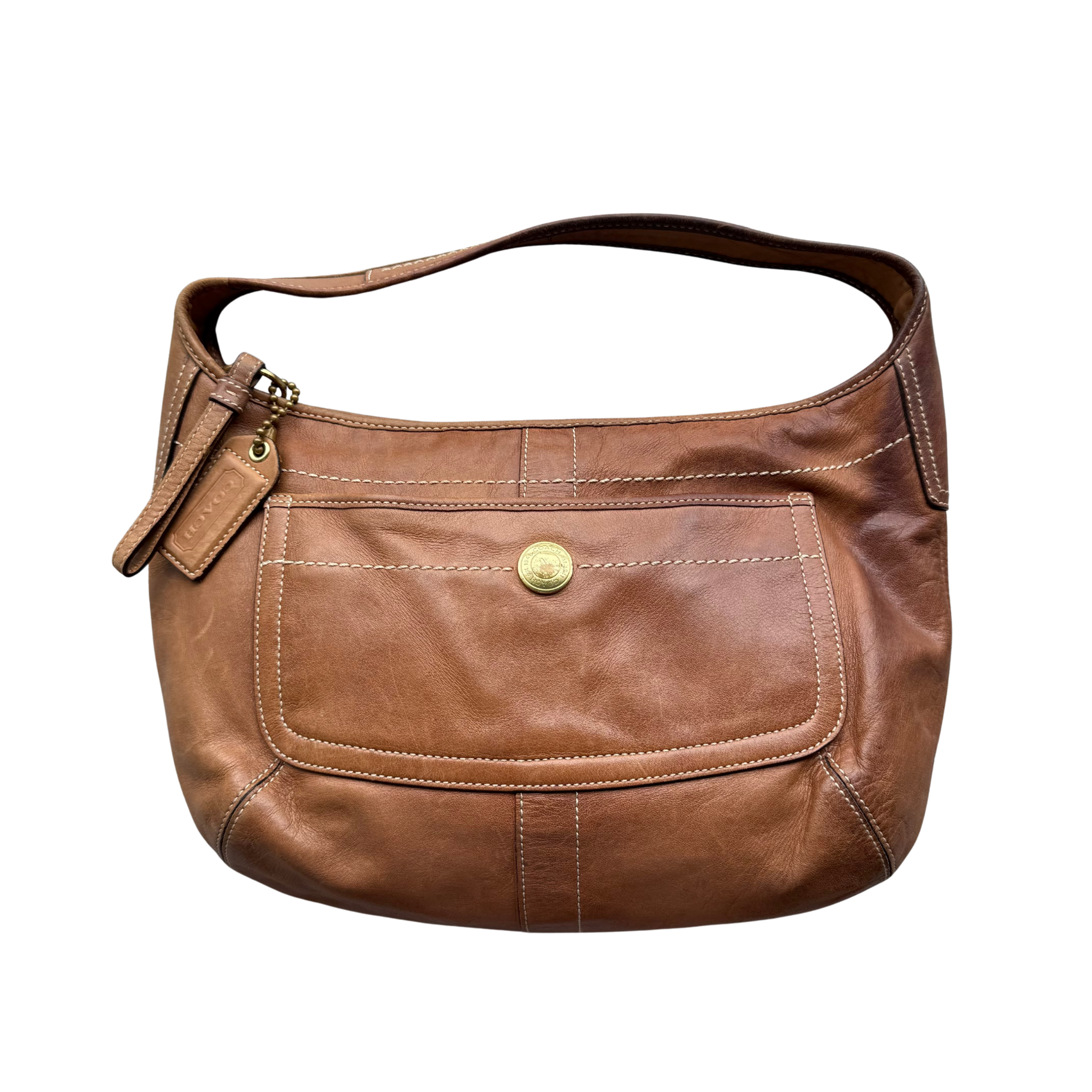 Coach Ergo Hobo Leather Shoulder Bag Brown