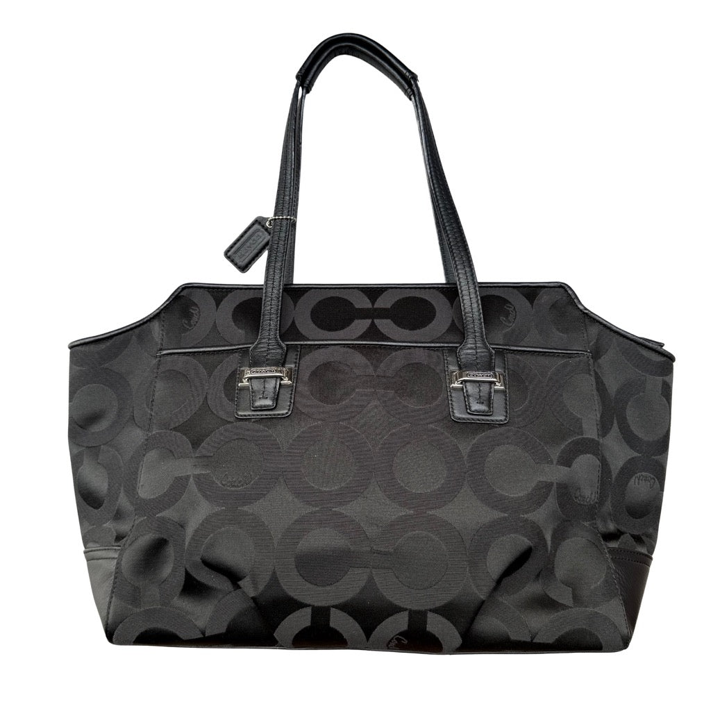 Coach Taylor OP Art Alexis Carryall Handbag Black