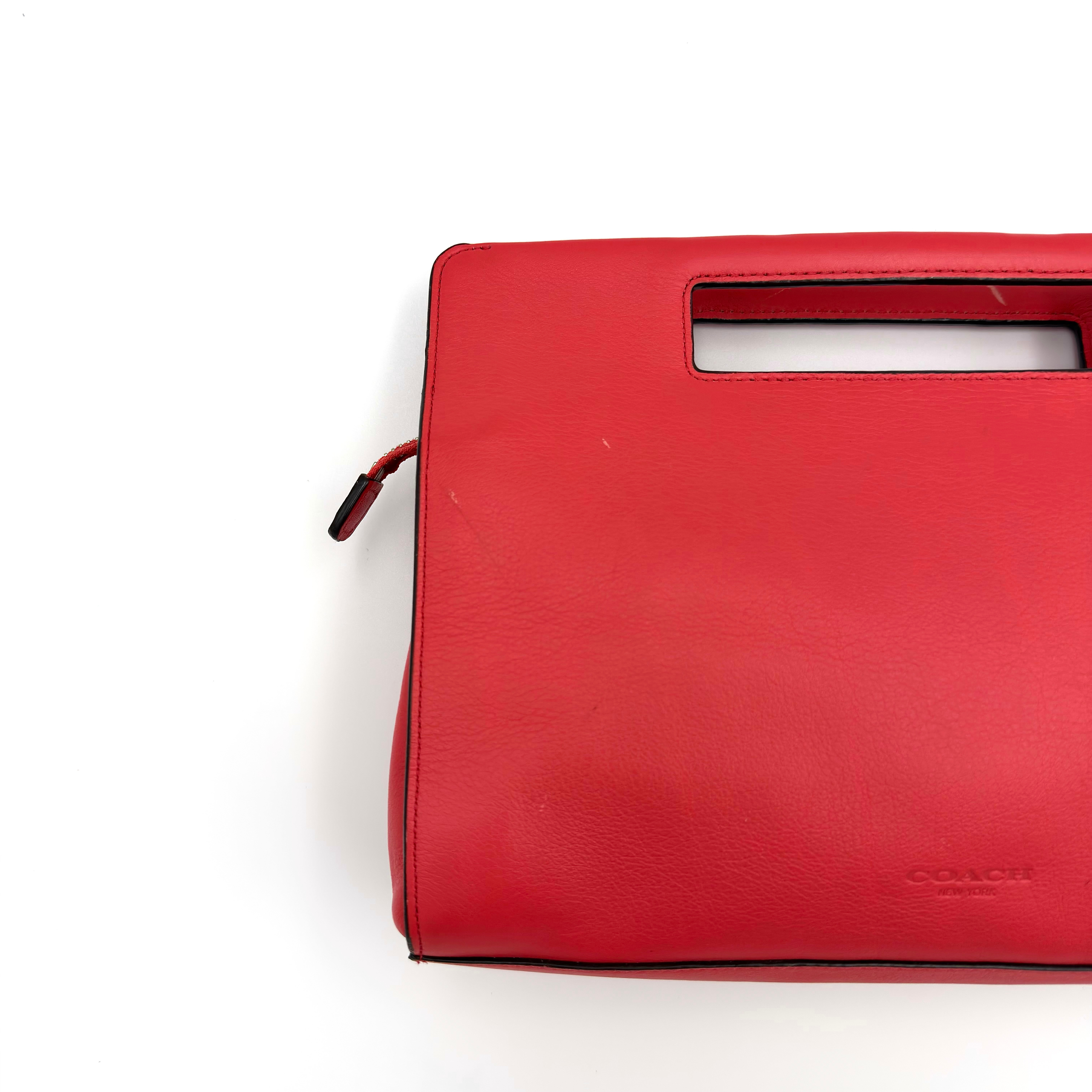 Coach 2Way Bleecker Pocket Clutch Bag Red