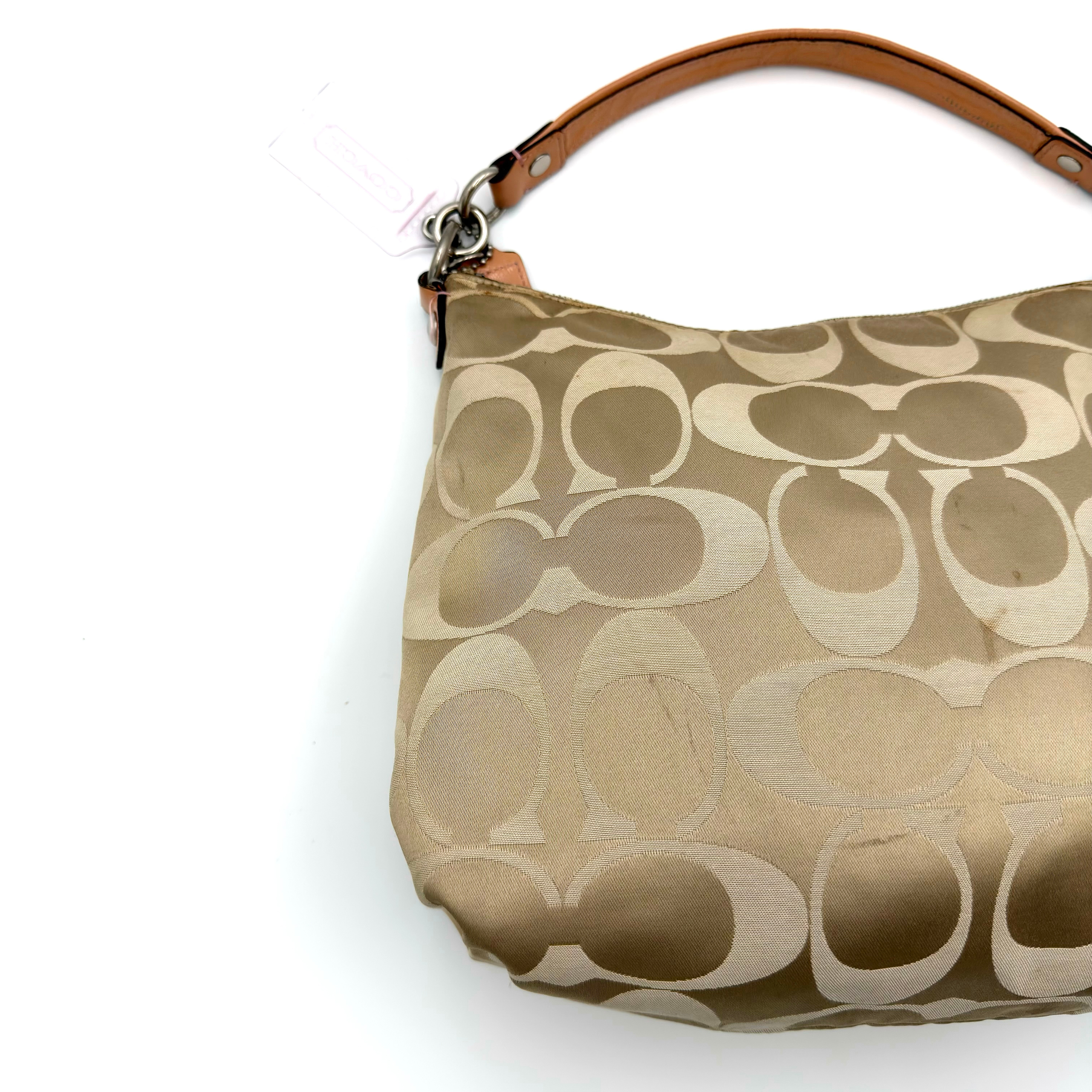 Coach 2Way Poppy Shoulder Bag Beige/Tan