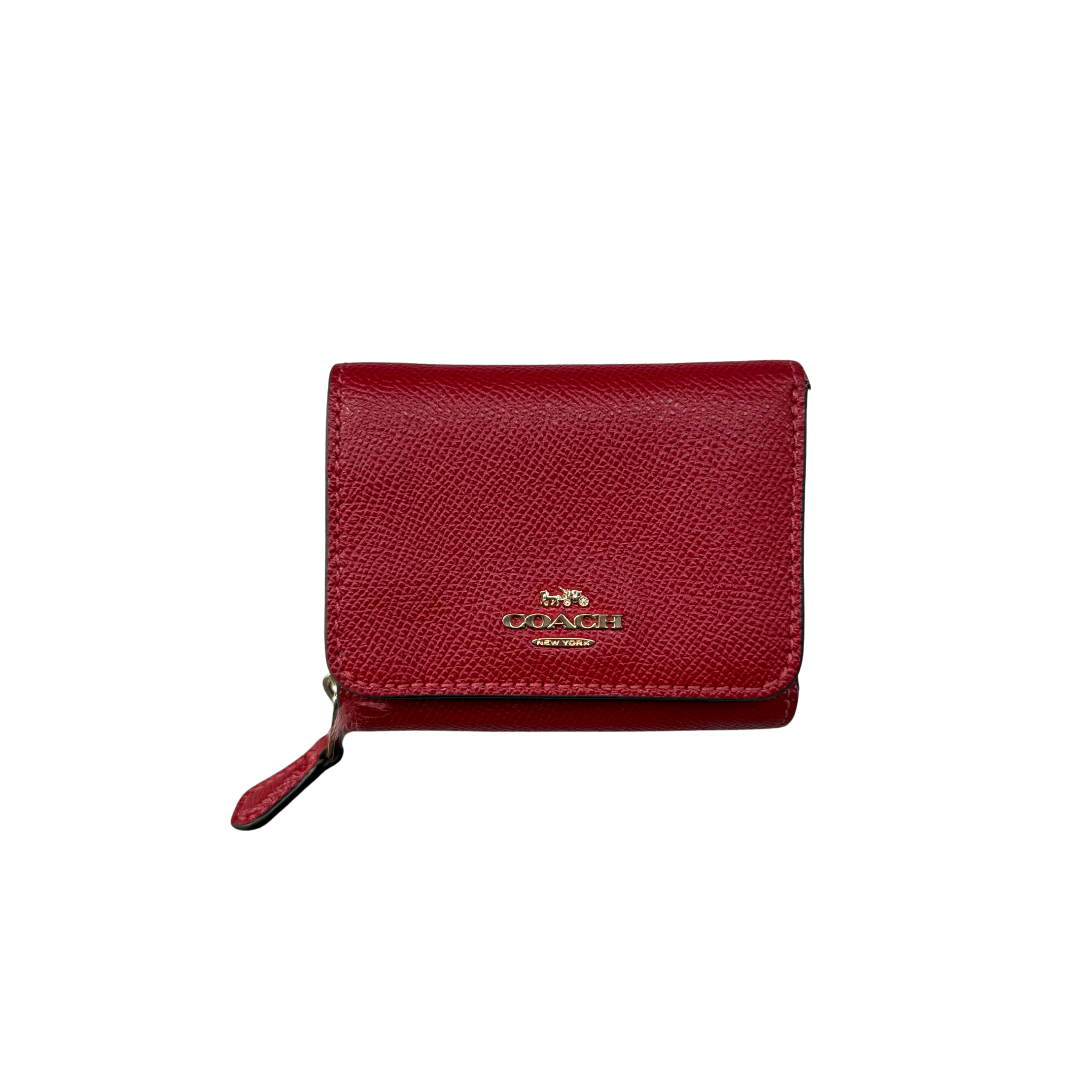 Coach Small Trifold Wallet Red