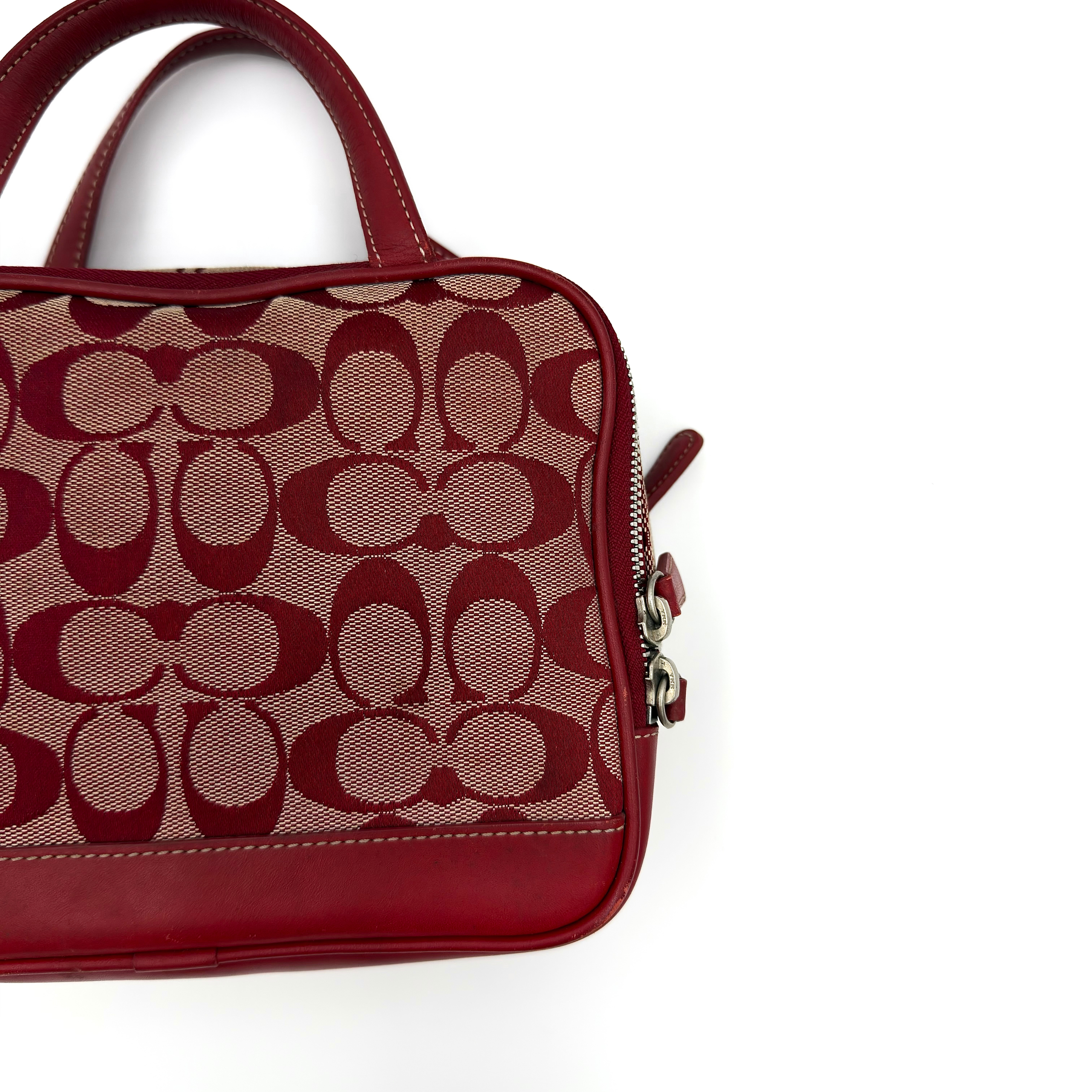 Coach Y2K Signature Canvas Mini Bag Red
