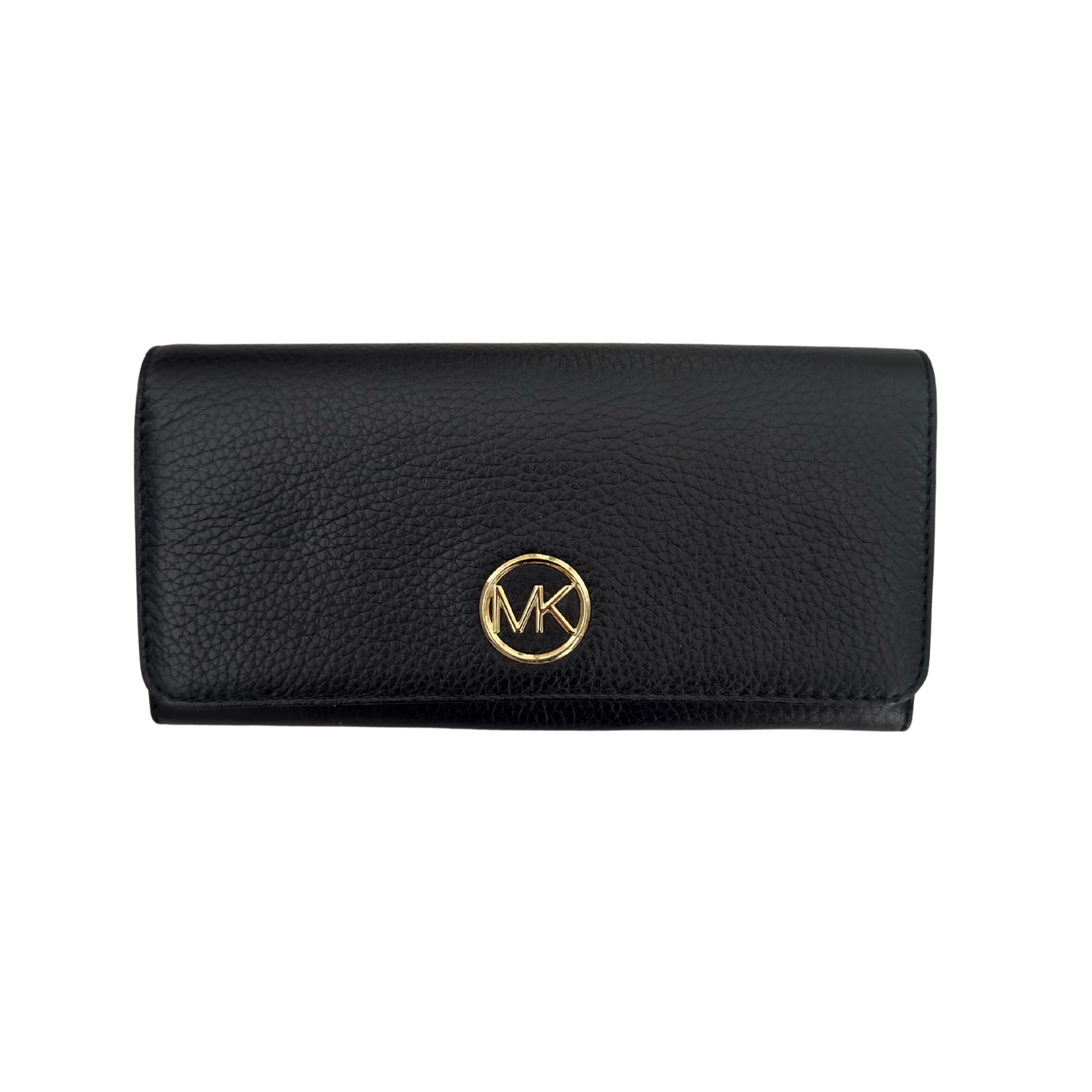 Michael Kors MK Gold Logo Bifold Long Wallet