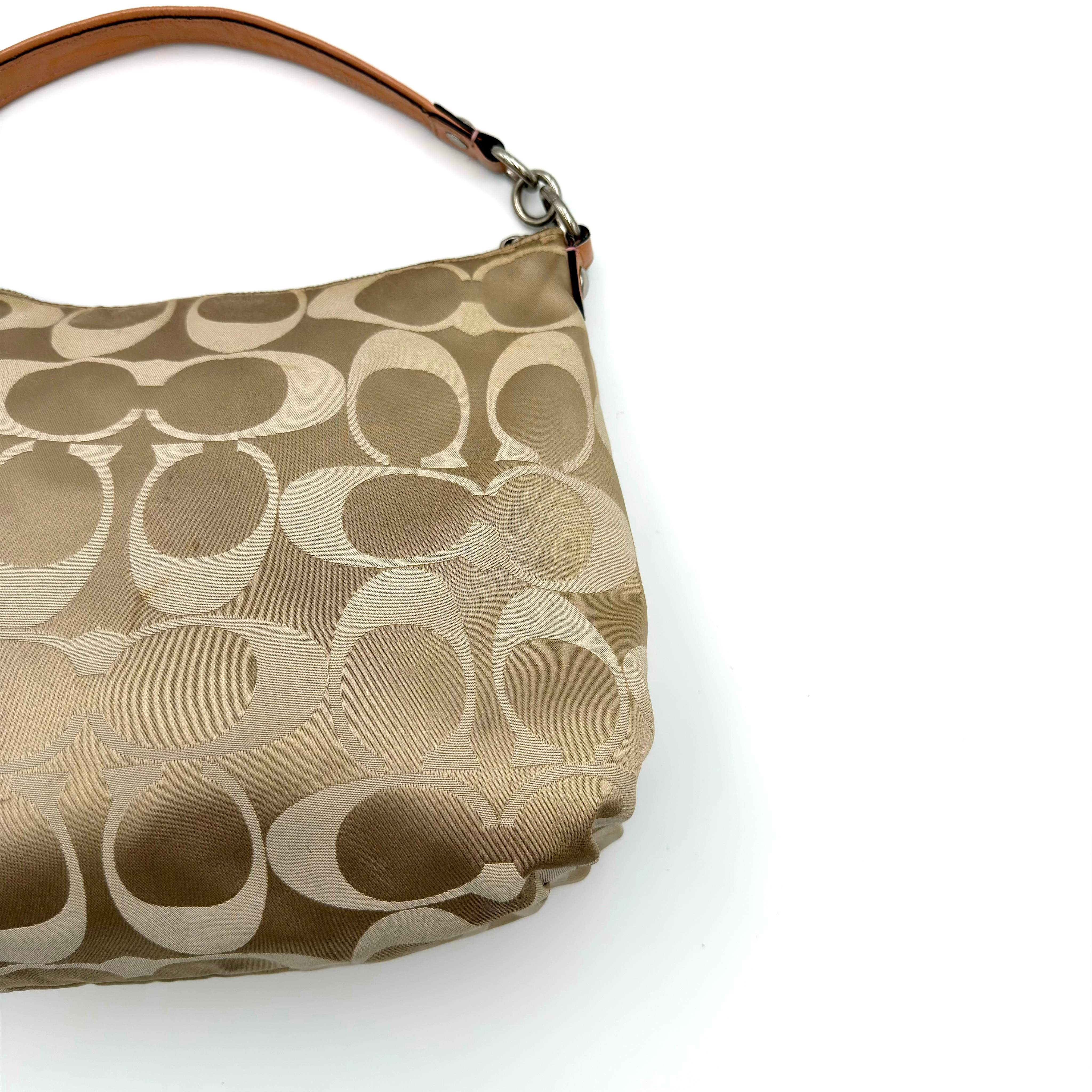 Coach 2Way Poppy Shoulder Bag Beige/Tan