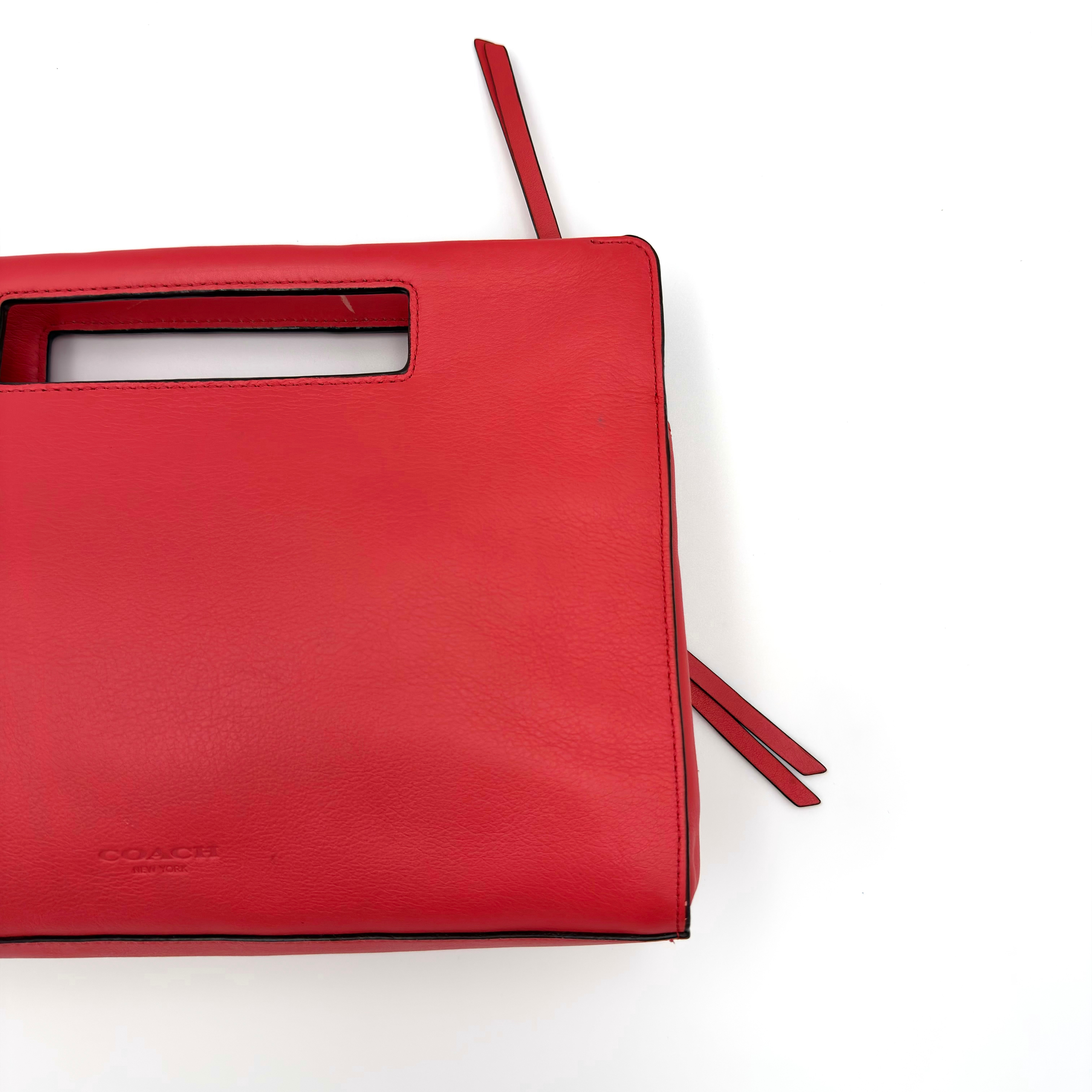 Coach 2Way Bleecker Pocket Clutch Bag Red