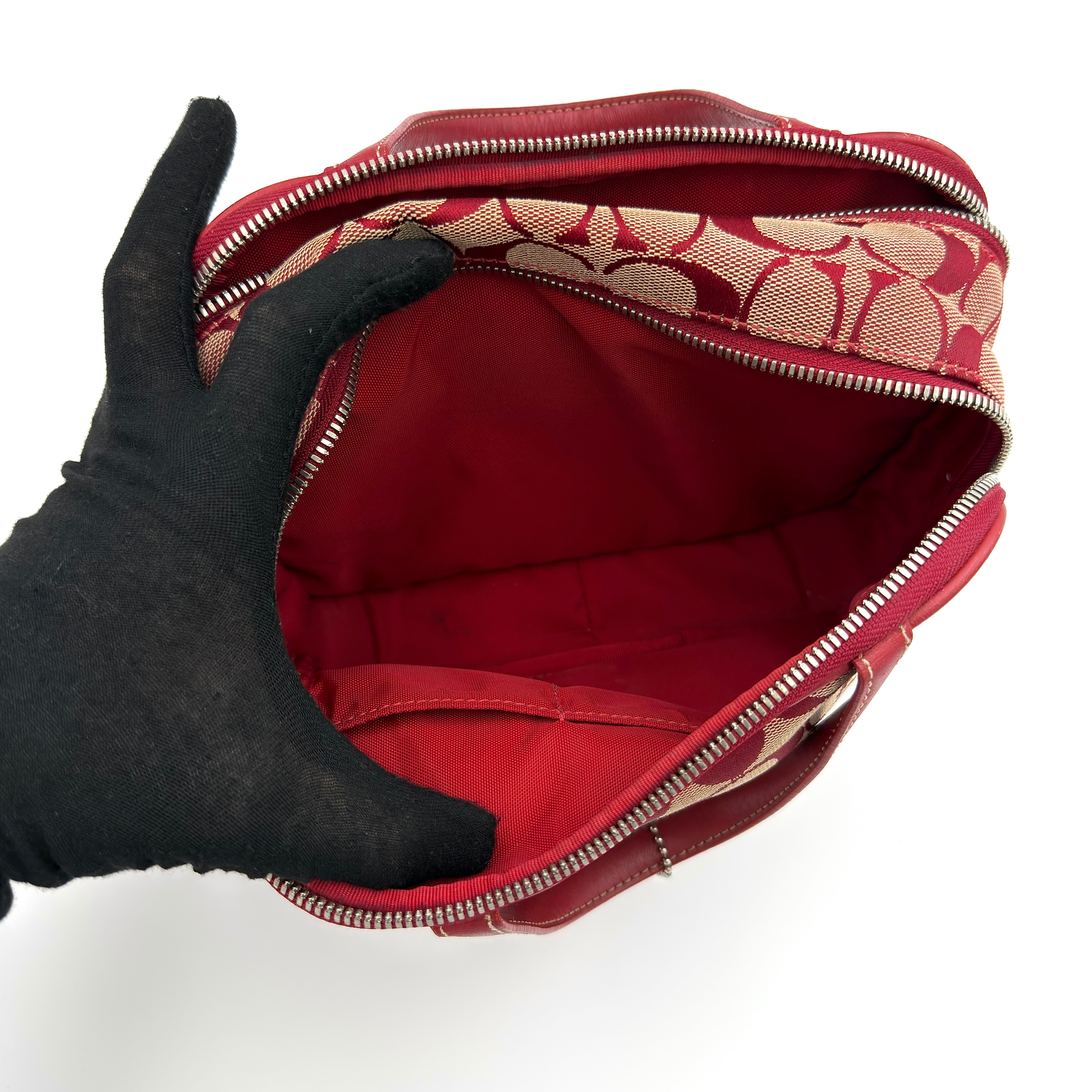 Coach Y2K Signature Canvas Mini Bag Red