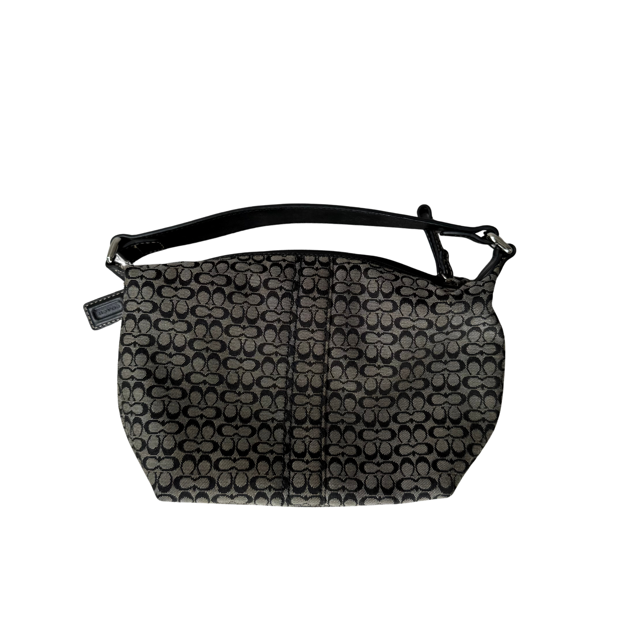 Coach Signature Mini Hobo Shoulder Bag Grey/Black