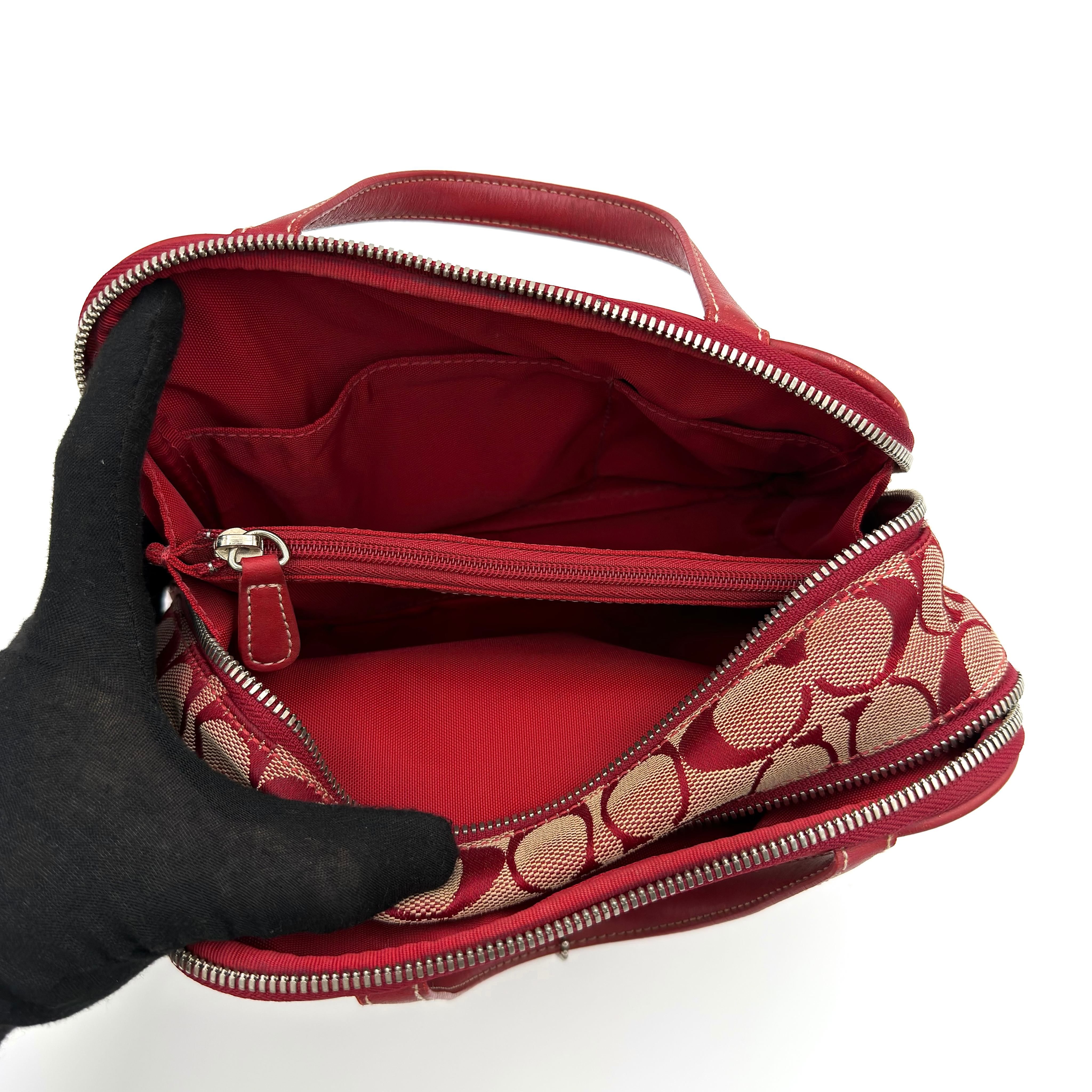 Coach Y2K Signature Canvas Mini Bag Red