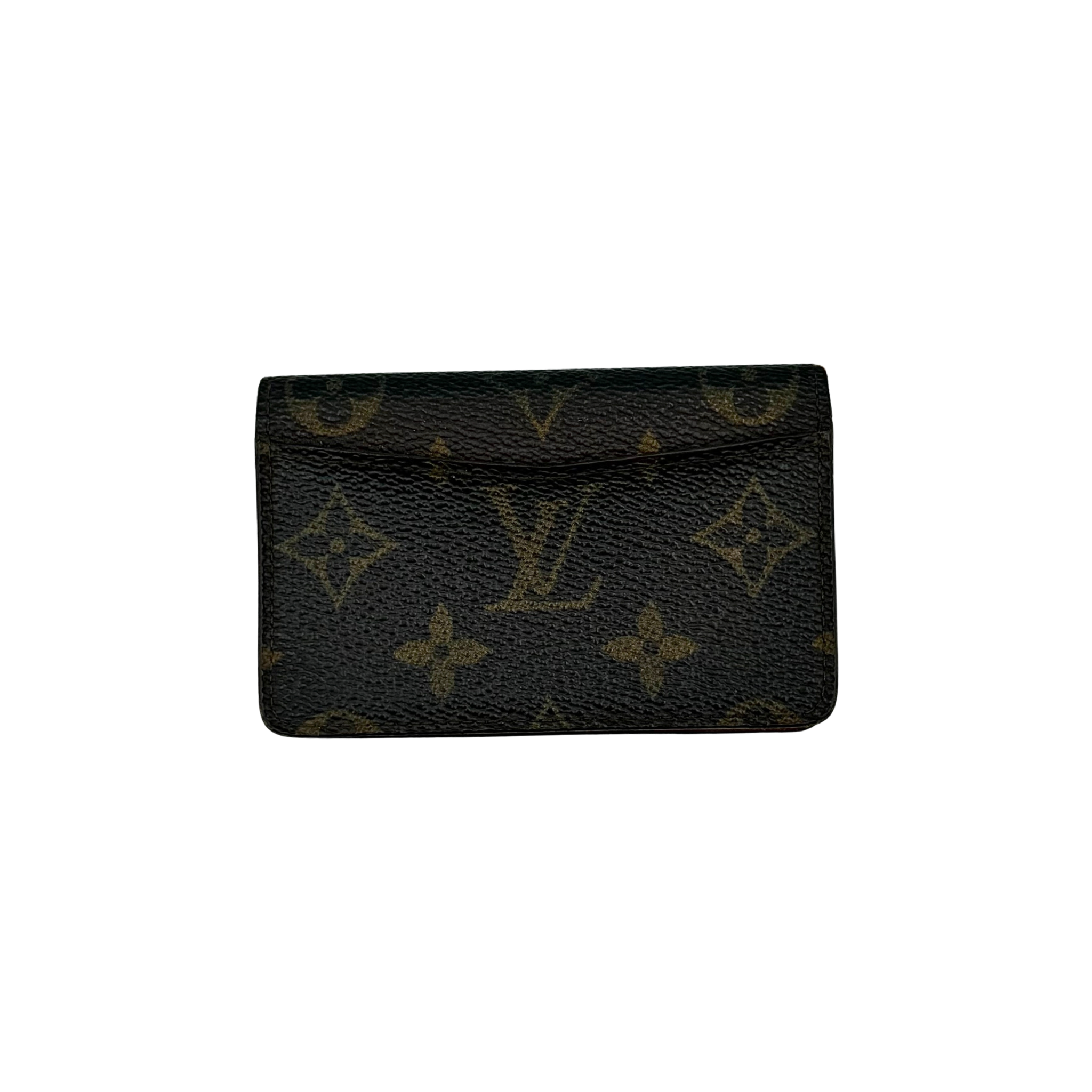 Louis Vuitton Monogram Pocket Organizer in brown canvas with the iconic LV monogram and a structured profile.