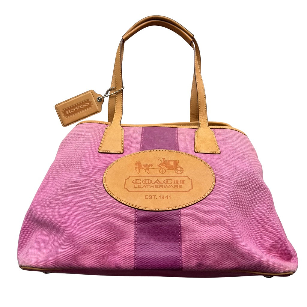 Coach Hamptons Avenue Tote Bag Pink/Beige