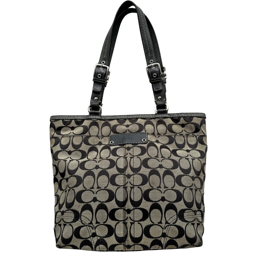 Coach Signature Hamptons Tote Bag Grey/Black