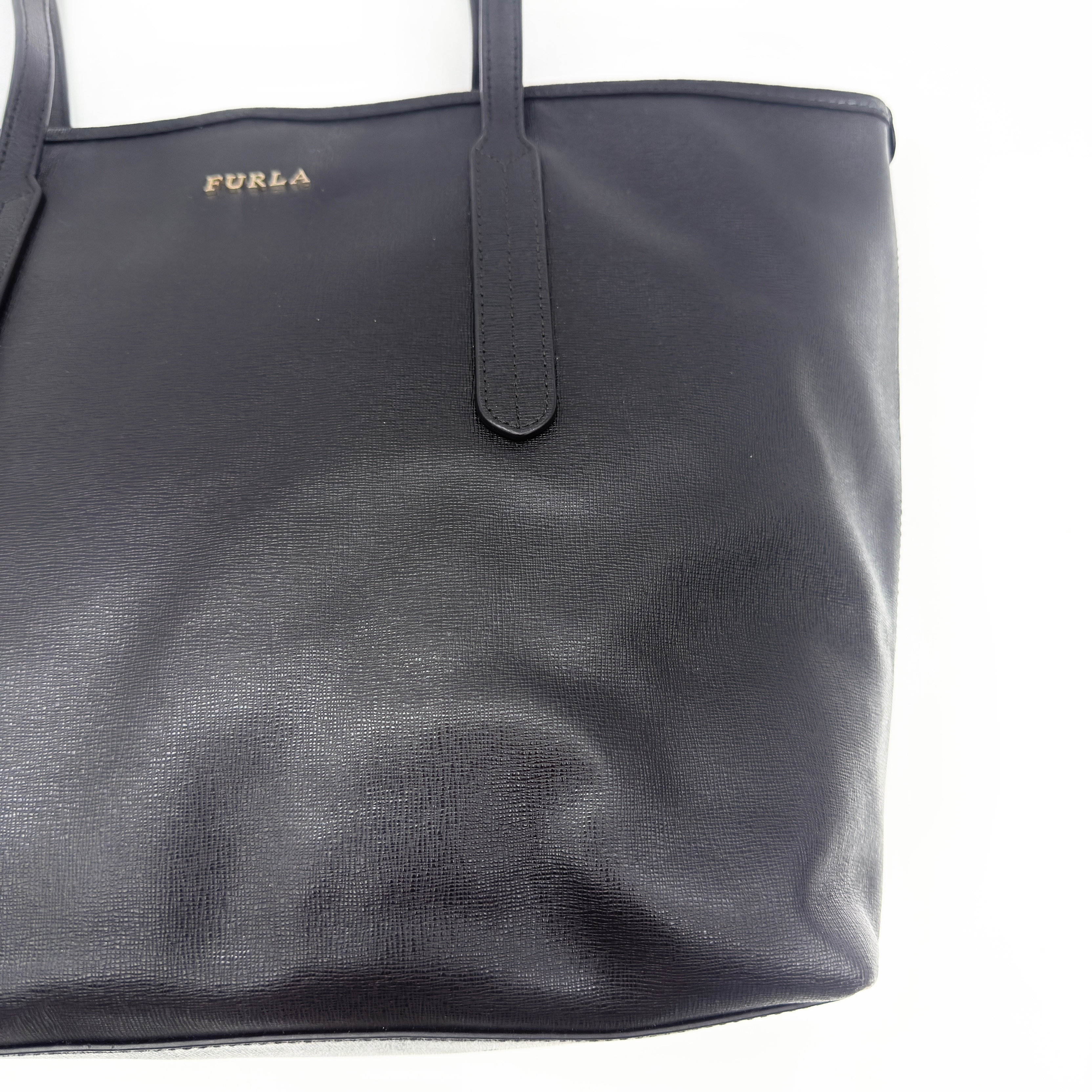 Furla Ariana Leather Tote Bag Black