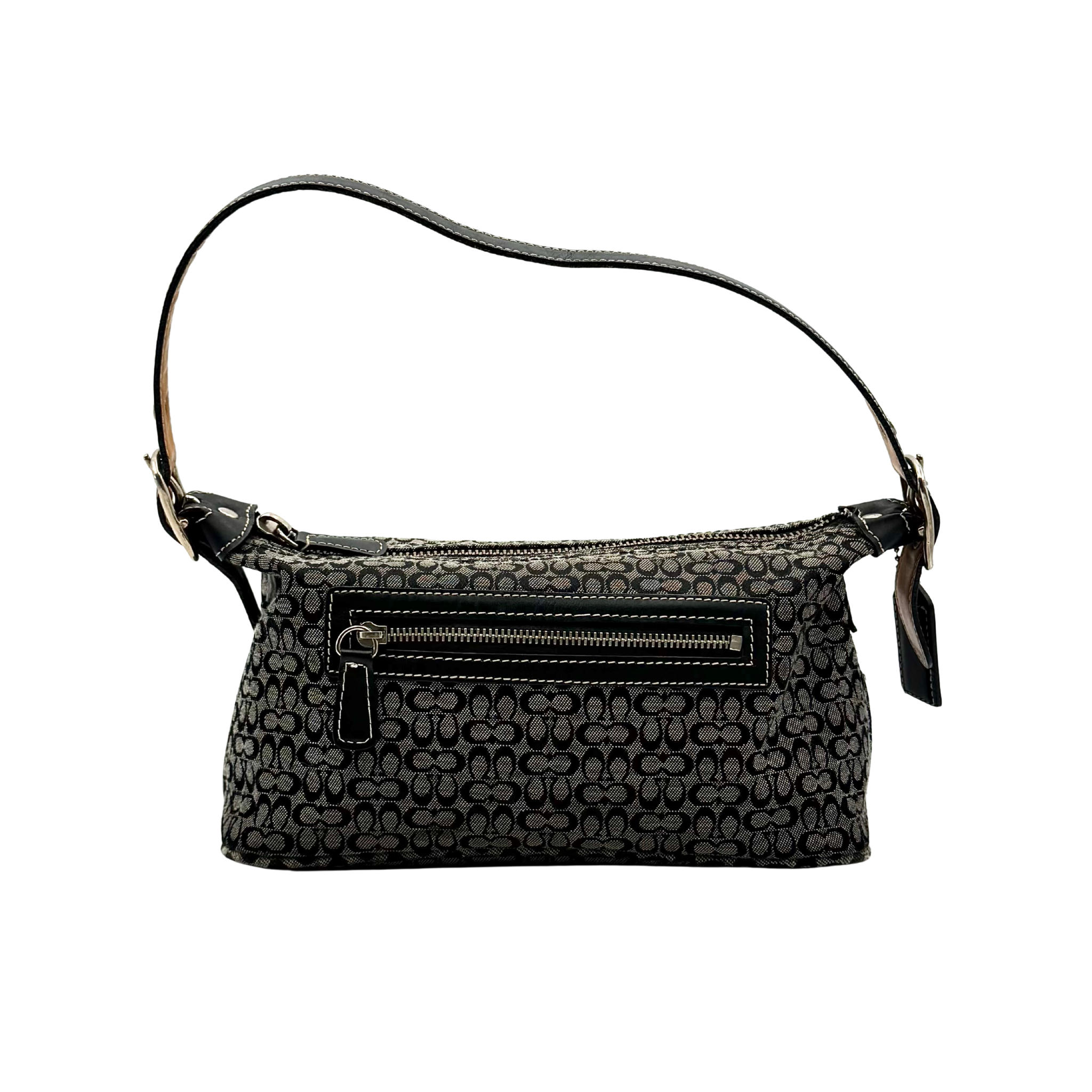 Coach Signature Hobo Shoulder Bag Grey/Black