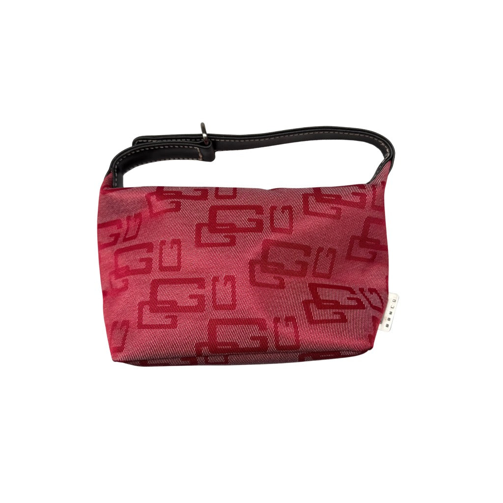 Guess Y2K Monogram Mini Hobo Shoulder Bag Red
