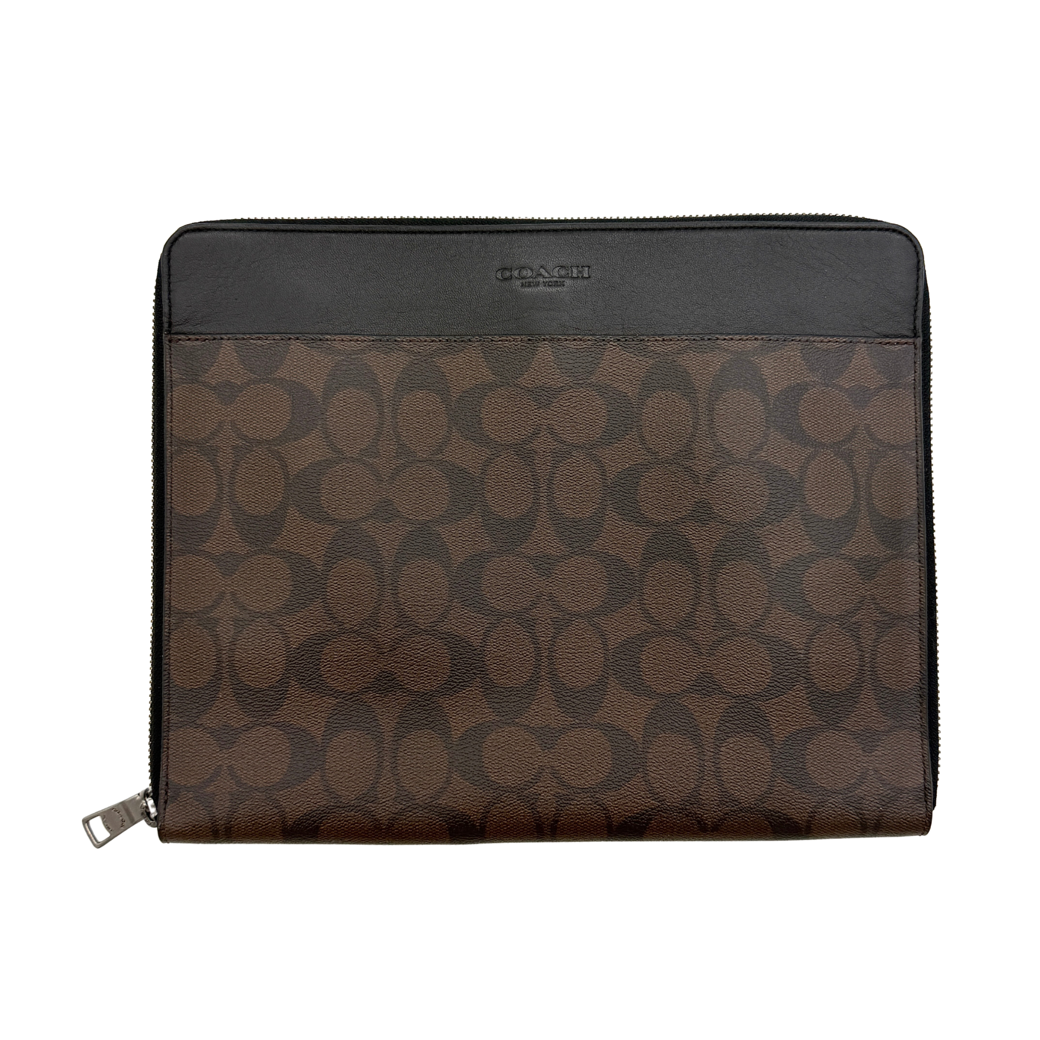 Coach Signature Zip Portfolio Brown/Black