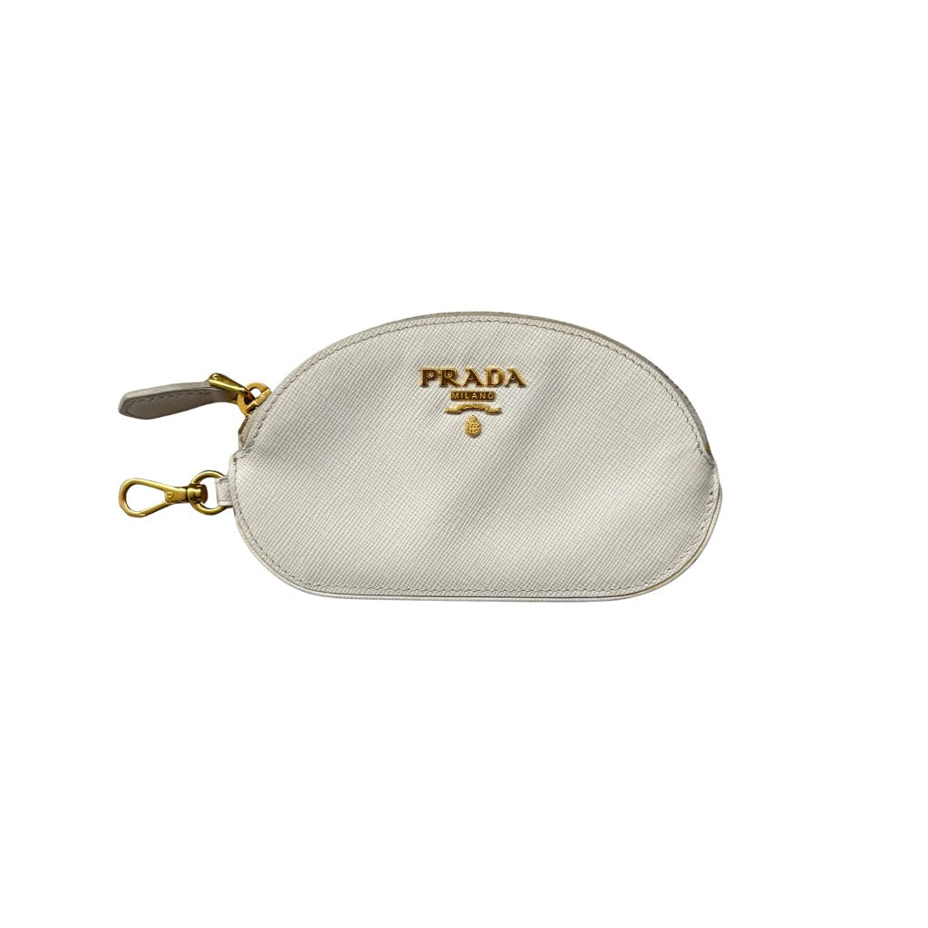 Prada Saffiano Coin Purse White
