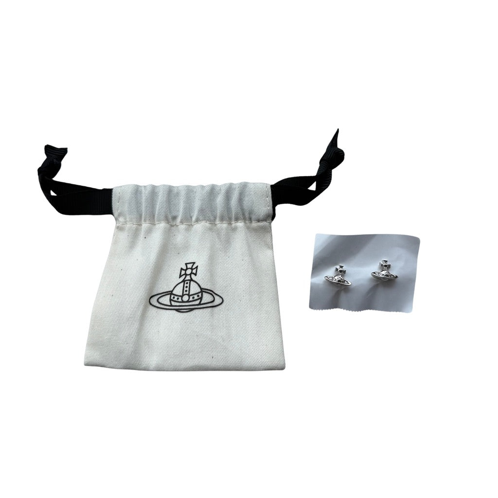 Vivienne Westwood Orb Stud Earrings Silver