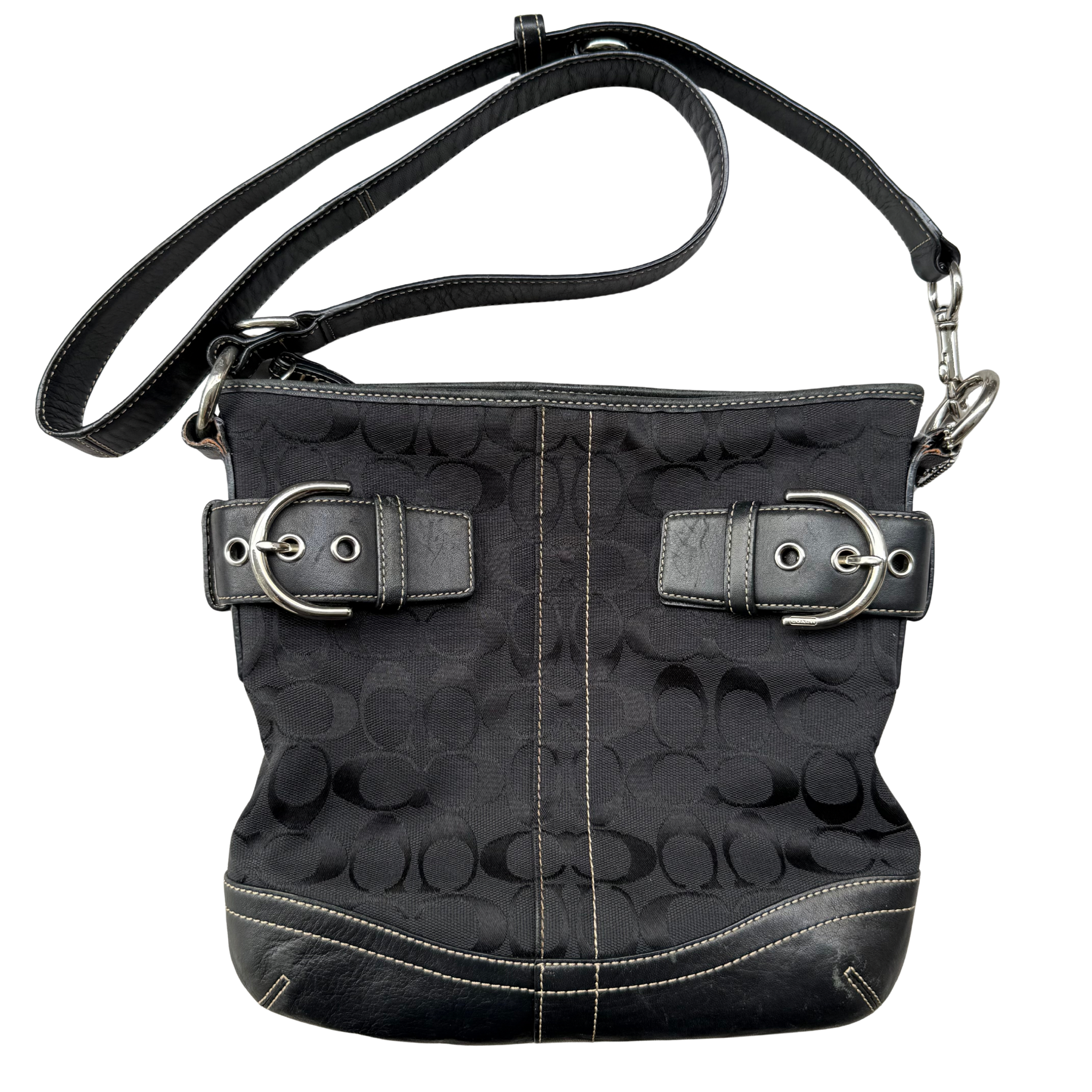 Coach Signature Canvas Crossbody Bag Black