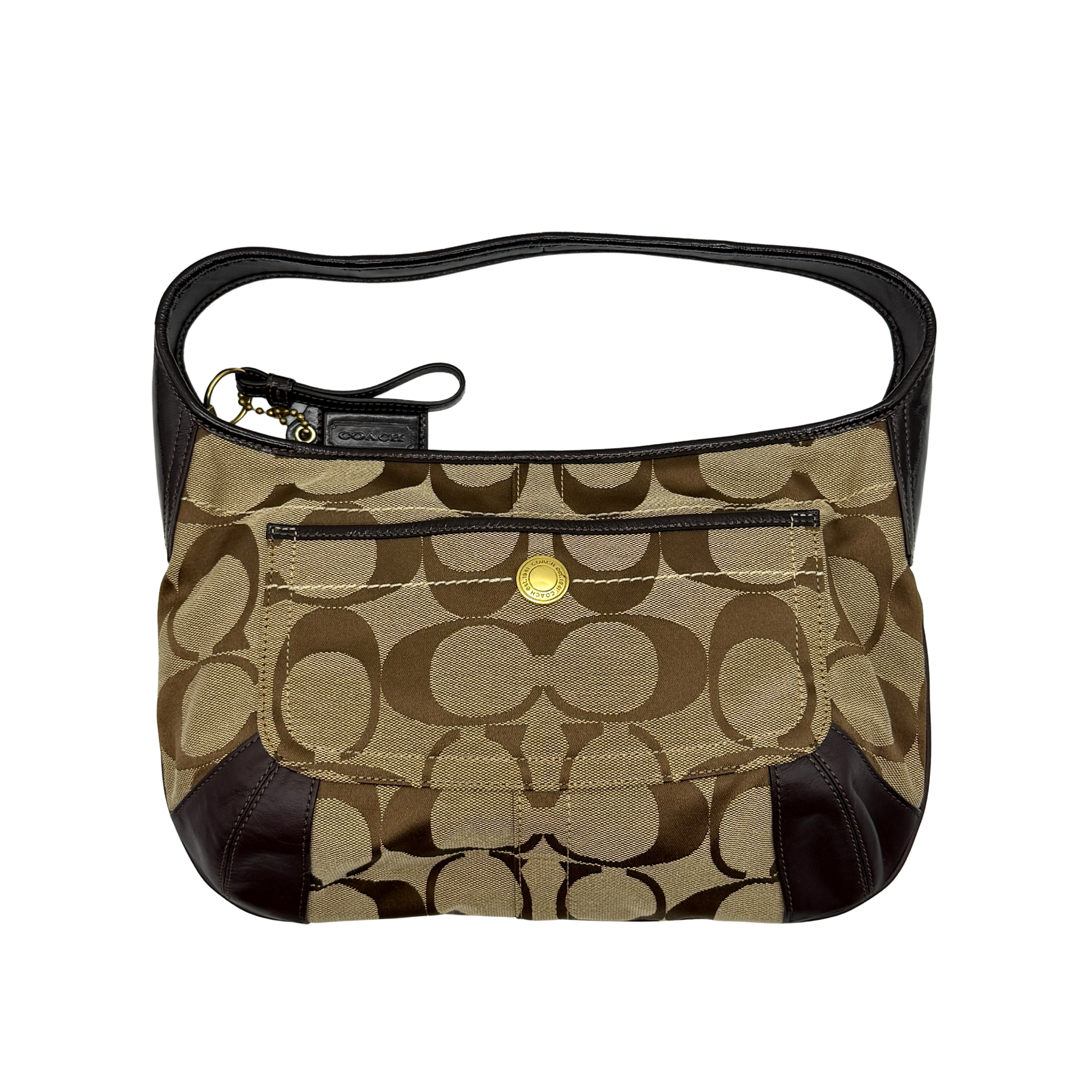 Coach Signature Ergo Shoulder Bag Beige/Brown