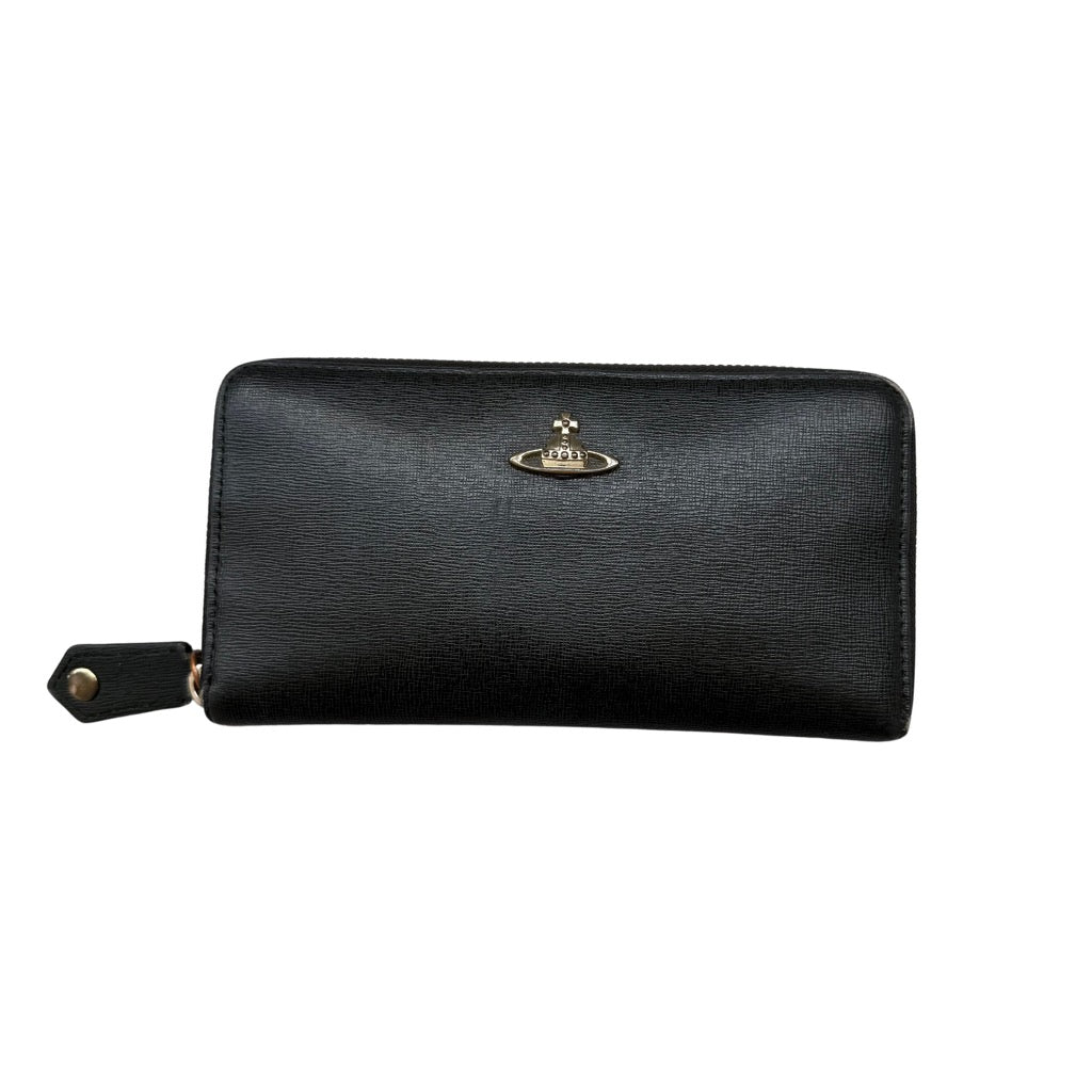 Vivienne Westwood Orb Zip Round Long Wallet Black