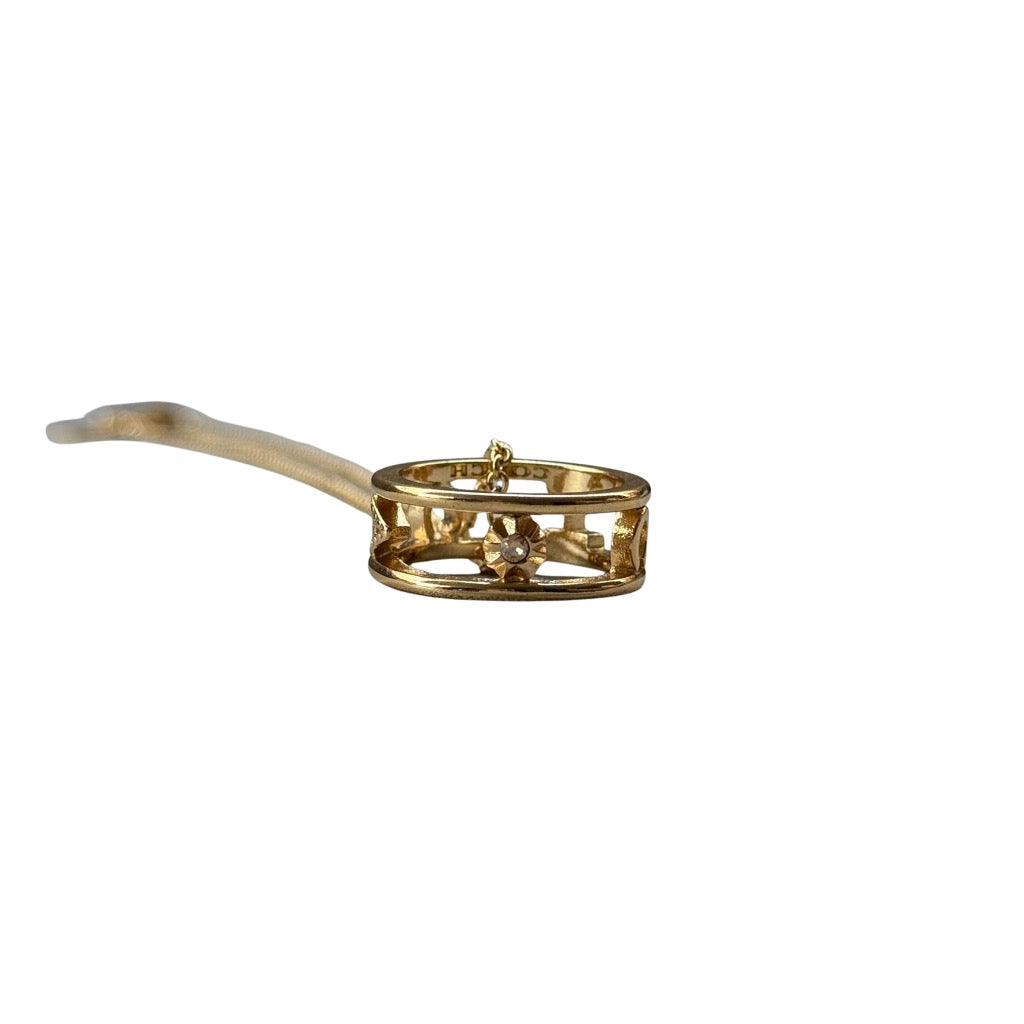 Coach C Open Ring Pendant Necklace Gold