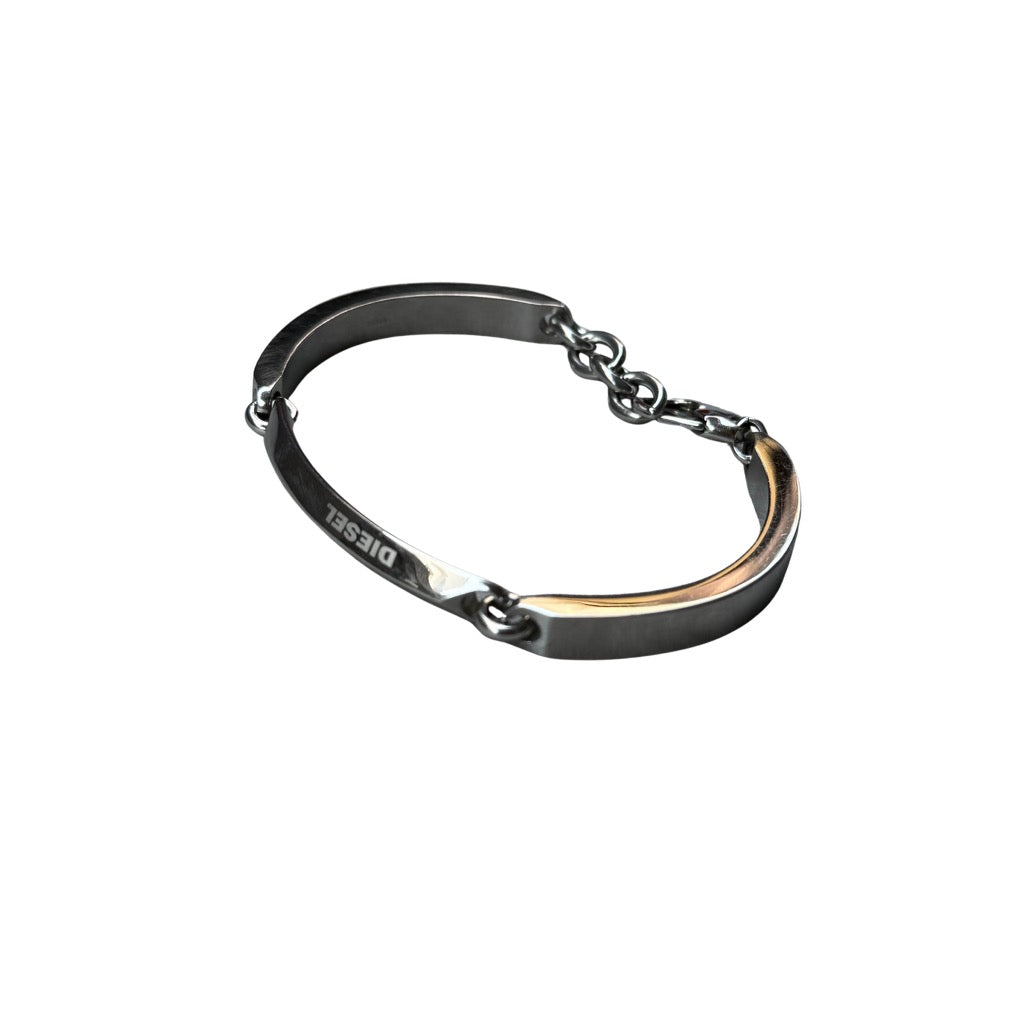 Diesel Metallic Chain Bracelet Silver
