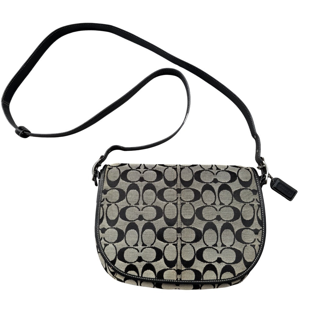 Coach Signature Canvas Crossbody Bag Black/Grey