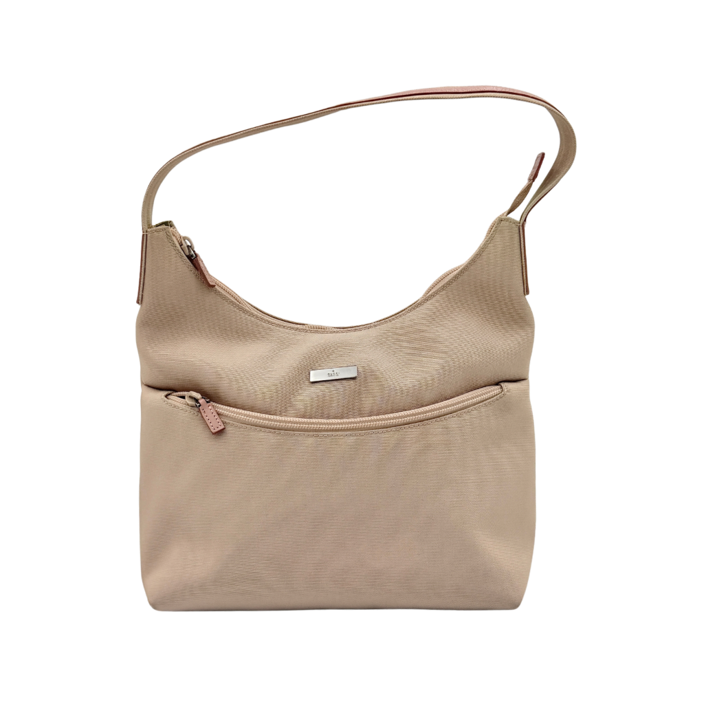 Gucci Hobo Canvas Shoulder Bag Beige/Pink