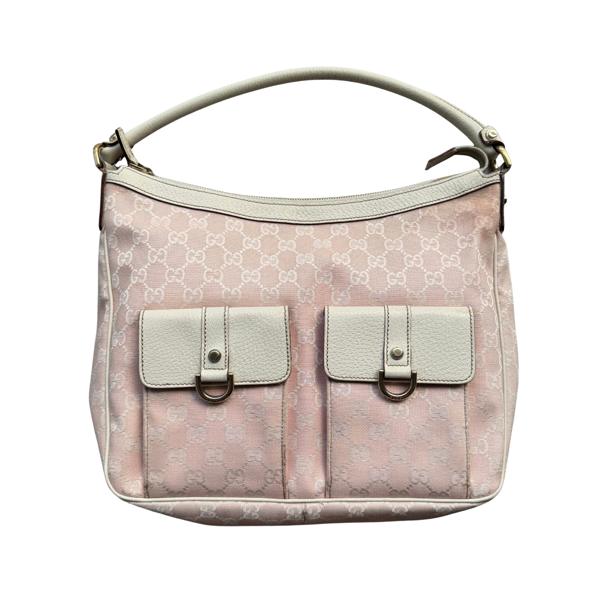 Gucci GG Monogram Hobo Shoulder Bag Pink