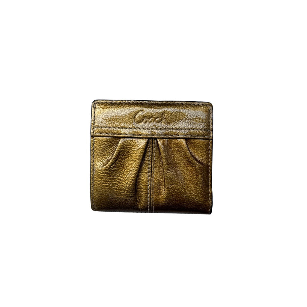 Coach Gold Metallic Small Wallet