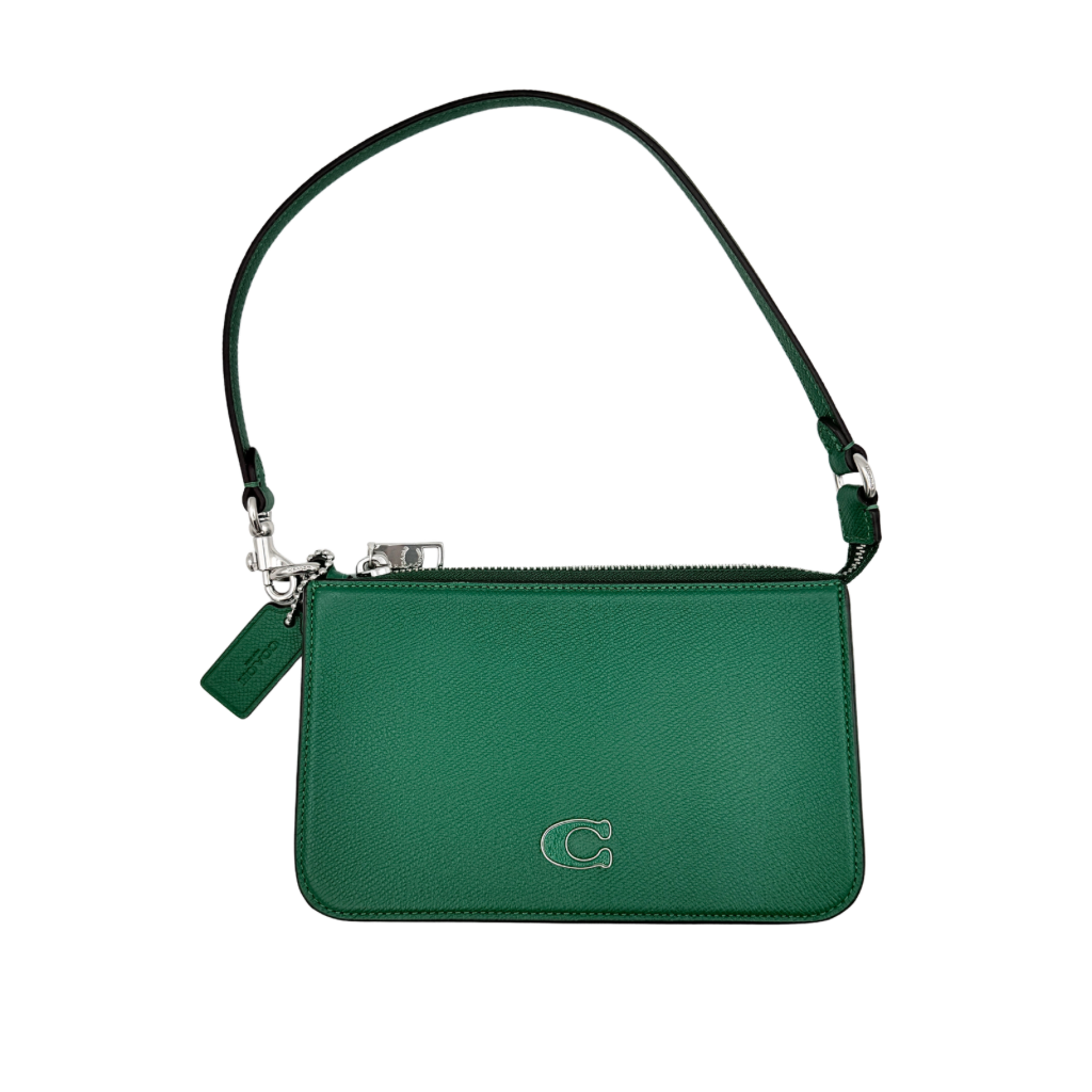 Coach Logo Motif Plaque Shoulder Bag Green