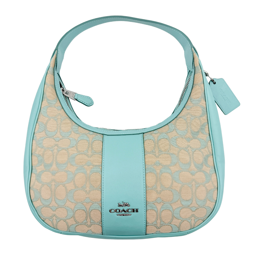 Coach Signature Carmen Shoulder Bag Beige/Blue
