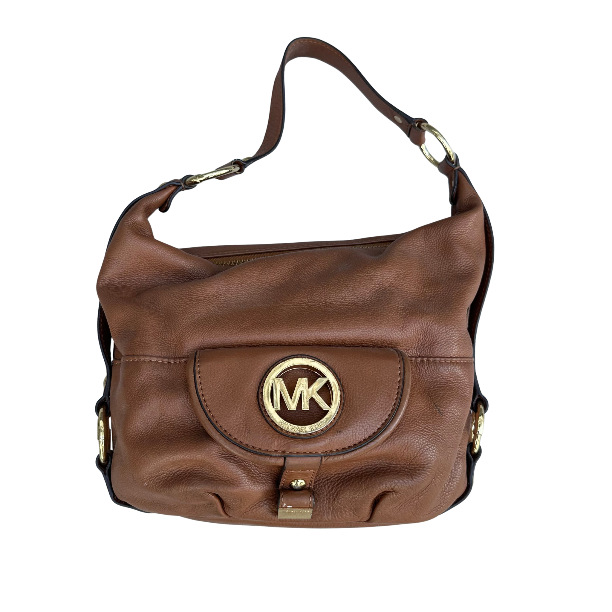 Michael Kors Fulton Hobo Shoulder Bag Brown