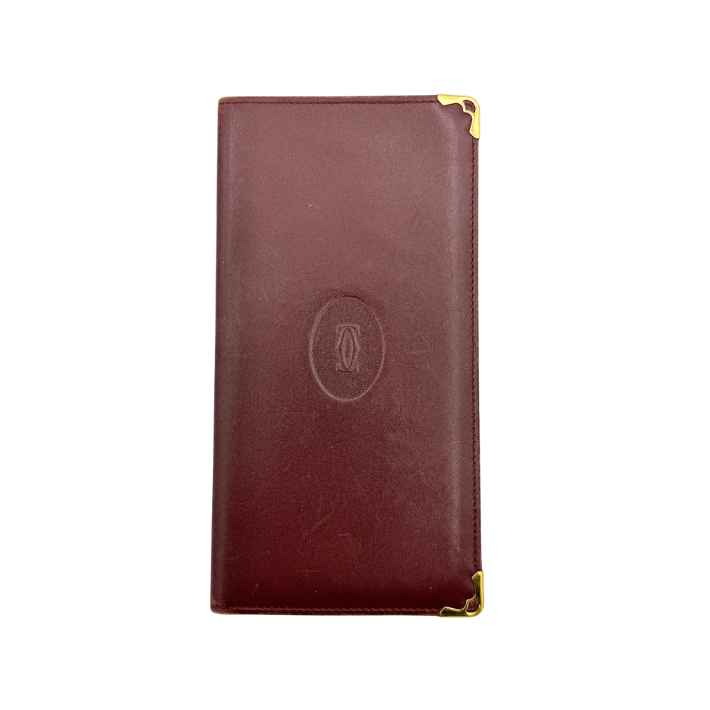Cartier Must de Cartier Calfskin Bifold Long Wallet Bordeaux
