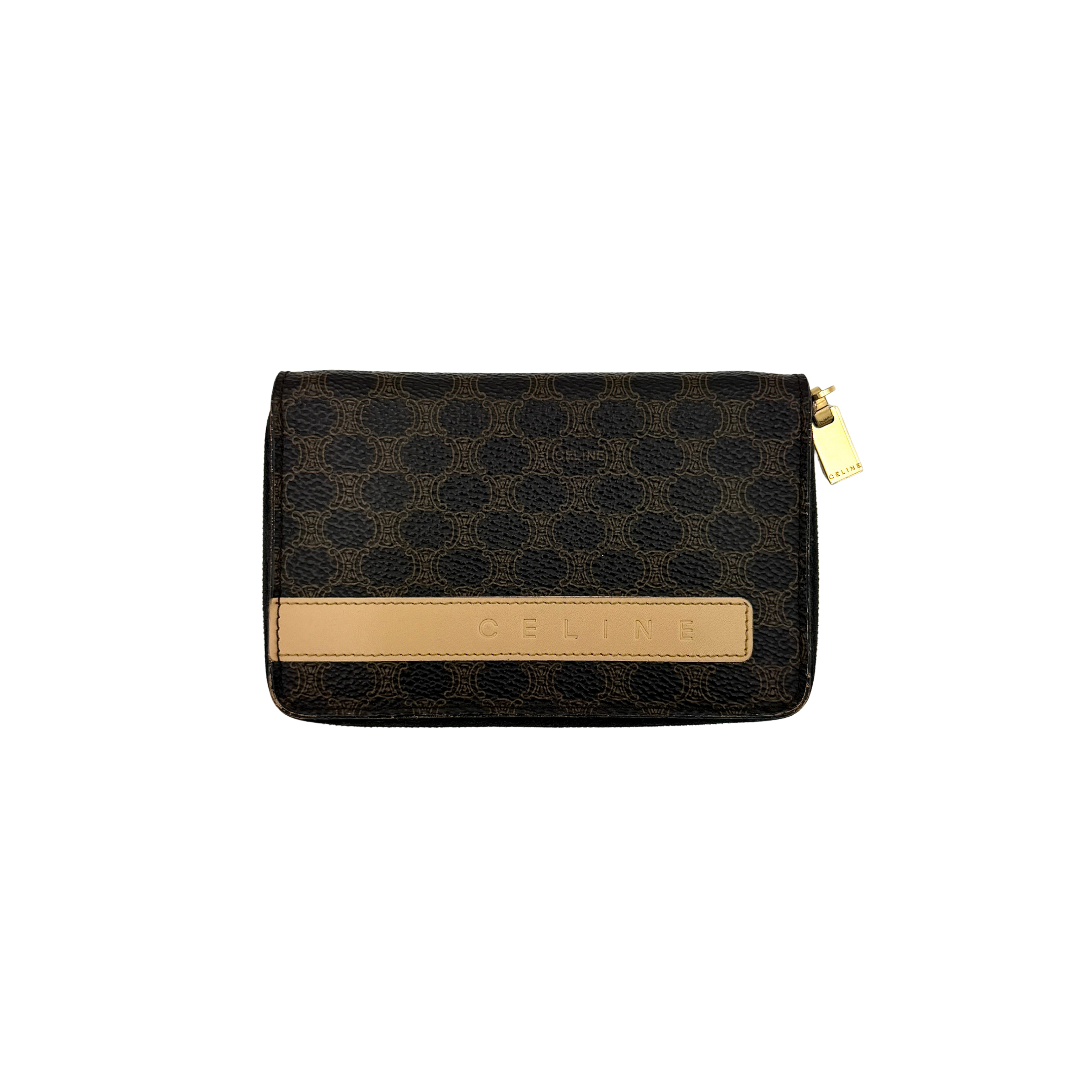Celine Macadam Zip Wallet Brown