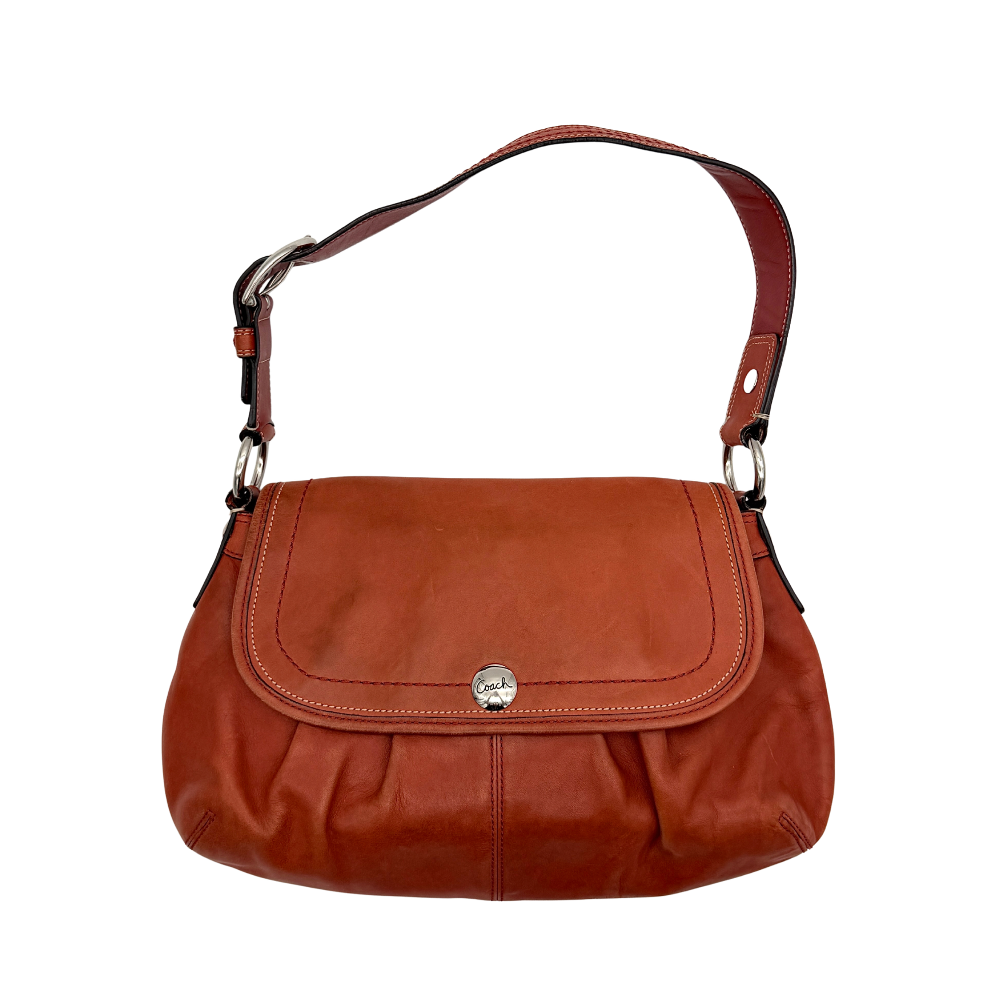 Coach Soho Pleated Shoulder Bag Burnt Orange