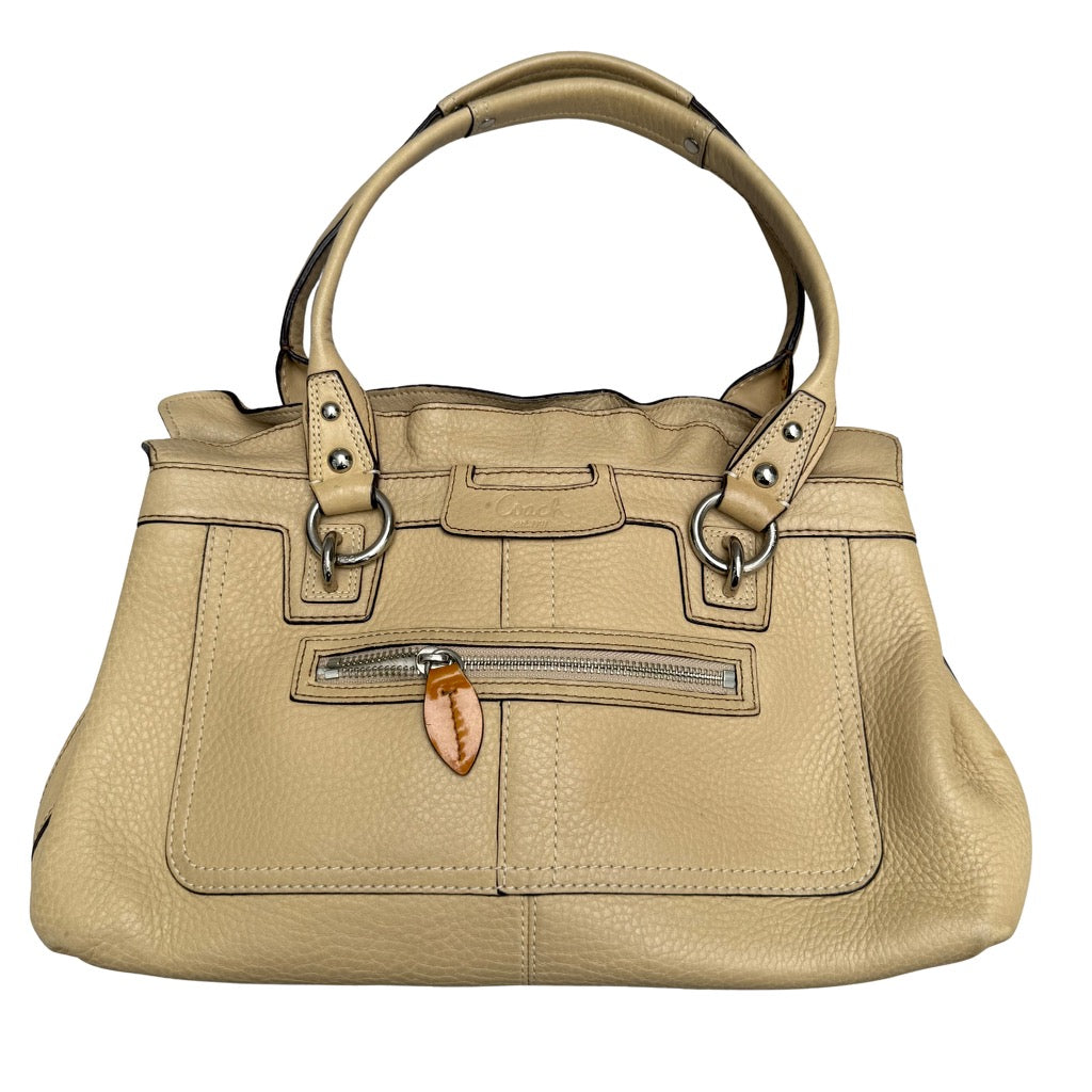 Coach Penelope Pebble Leather HandBag Cream