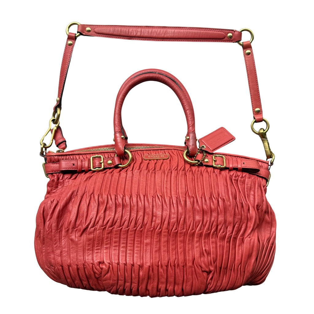 Coach 2Way Signature Madison Shoulder Bag Red