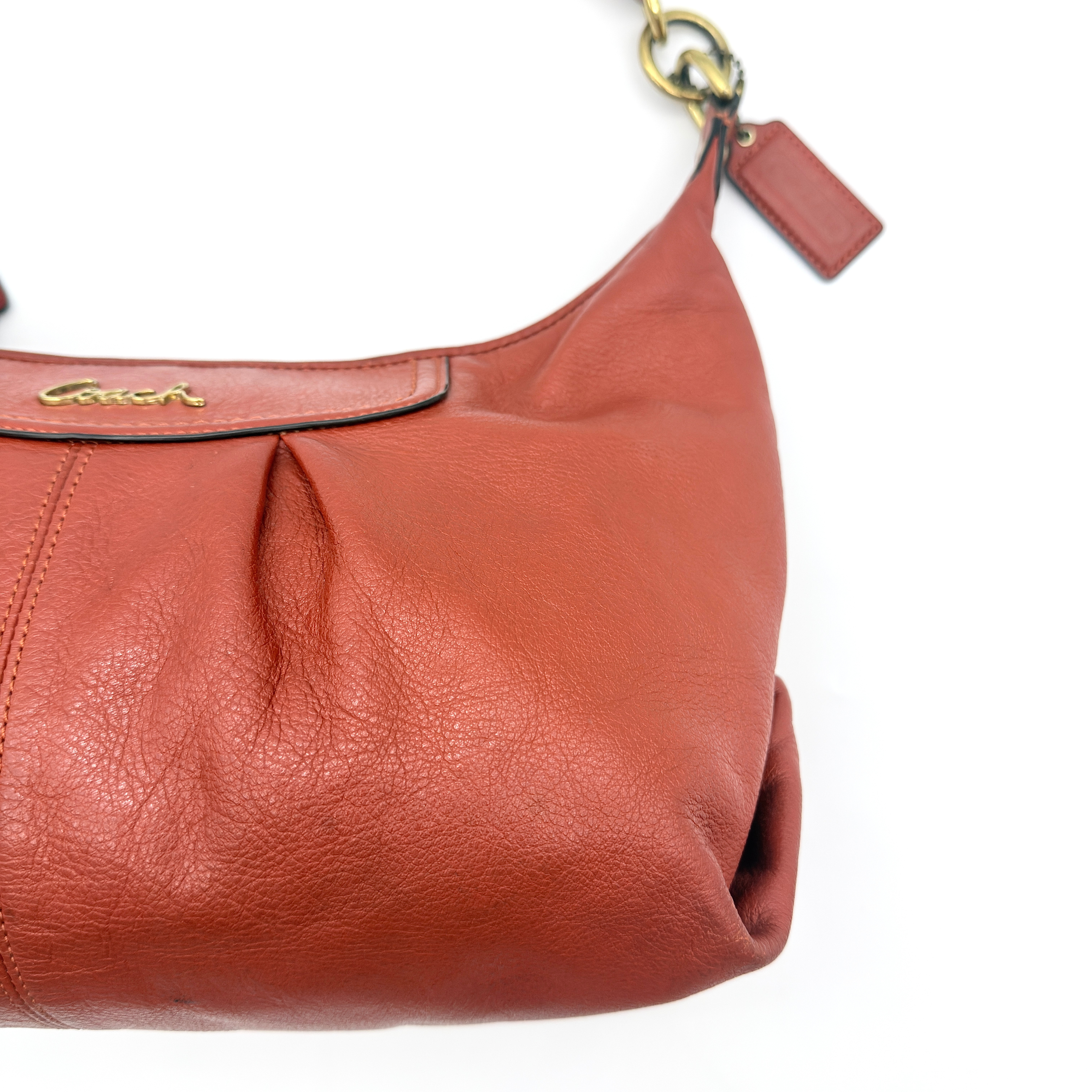 Coach Ashley Hobo Shoulder Bag Burnt Orange