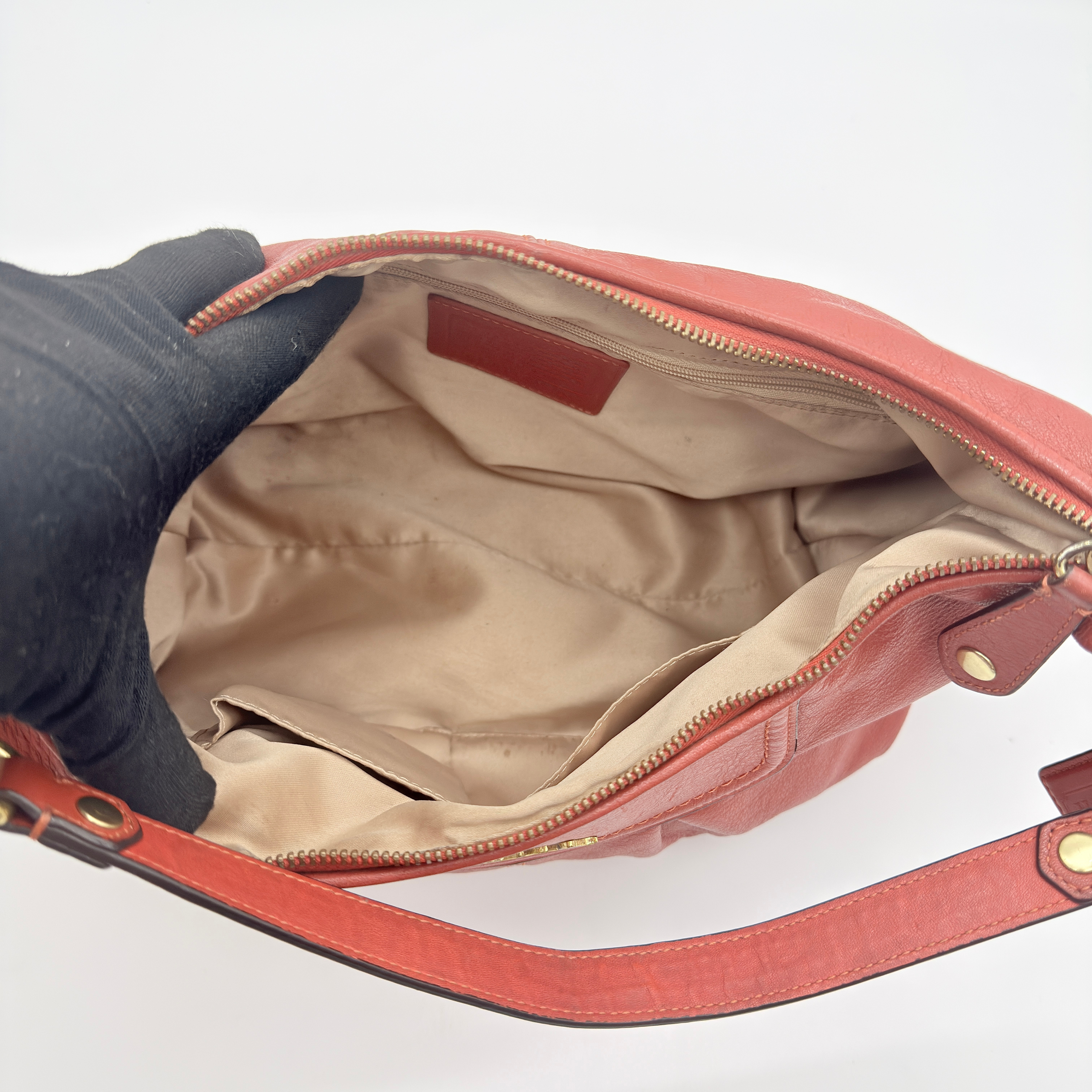 Coach Ashley Hobo Shoulder Bag Burnt Orange
