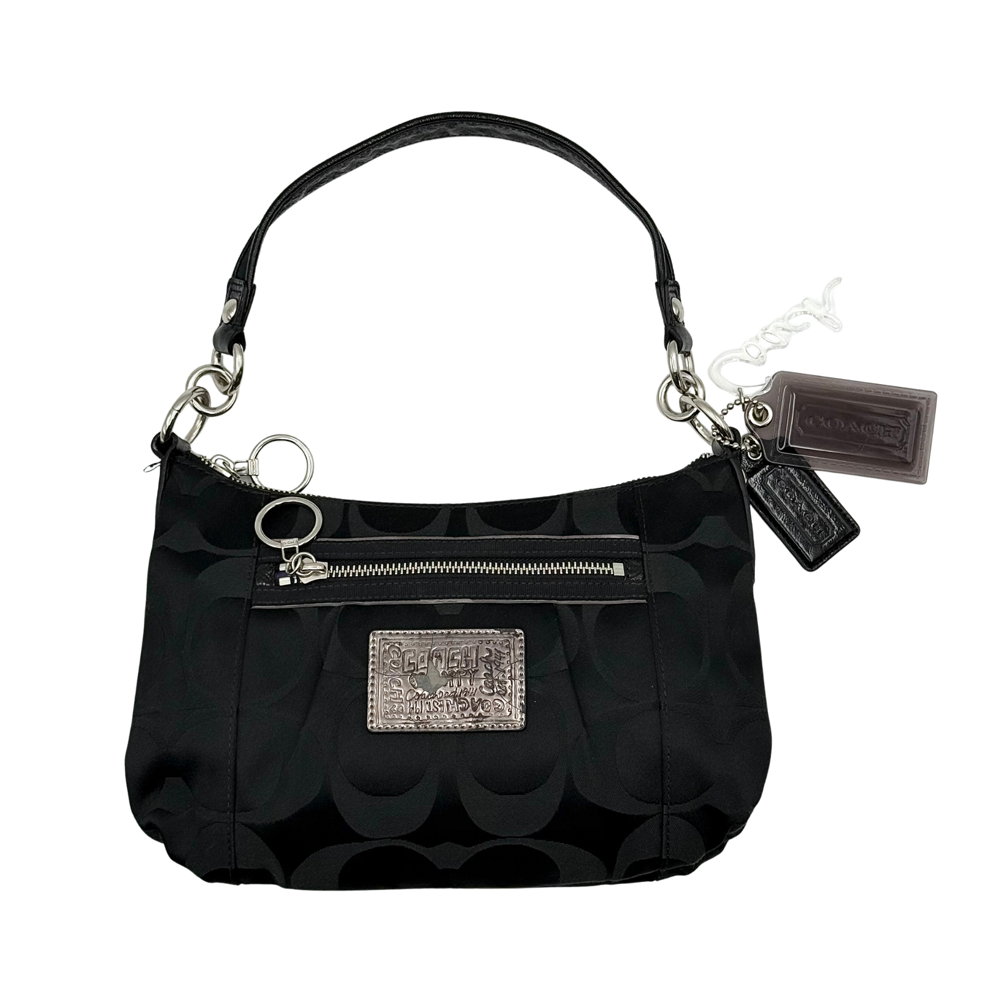 Coach Signature Poppy Shoulder Bag Black
