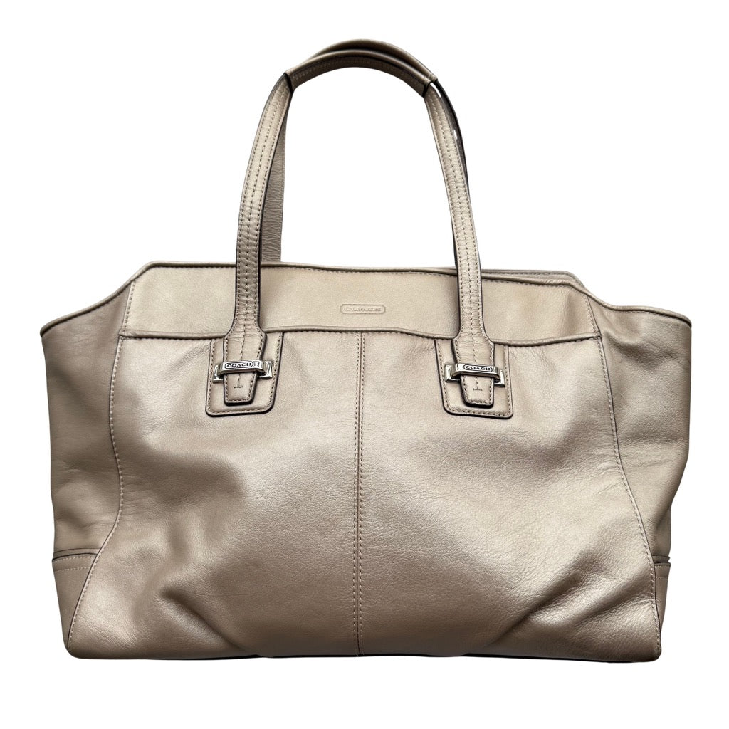 Coach Taylor Leather Alexis Carryall ShoulderBag Beige