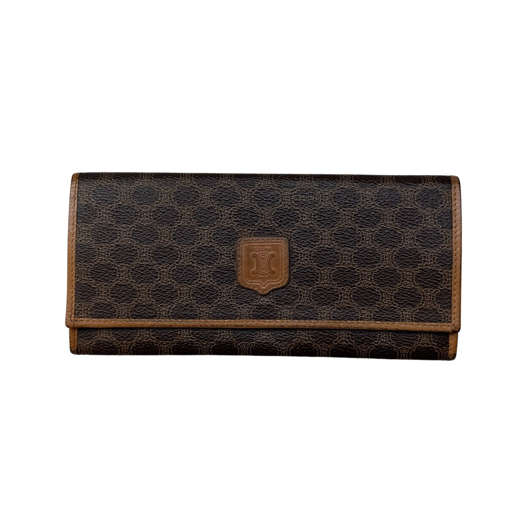 Celine Macadam Bifold Vintage Long Wallet